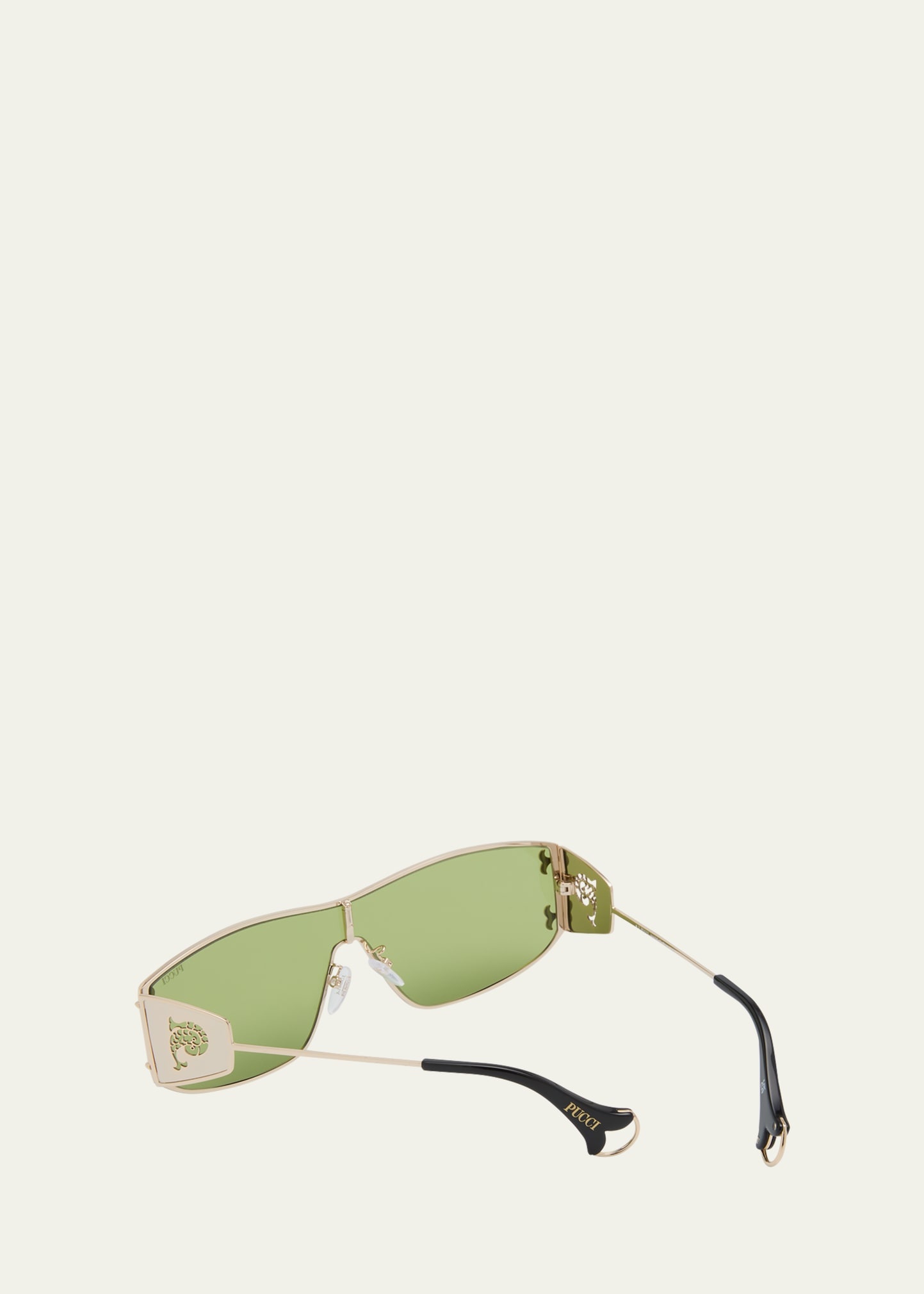Metal & Acetate Shield Sunglasses - 3