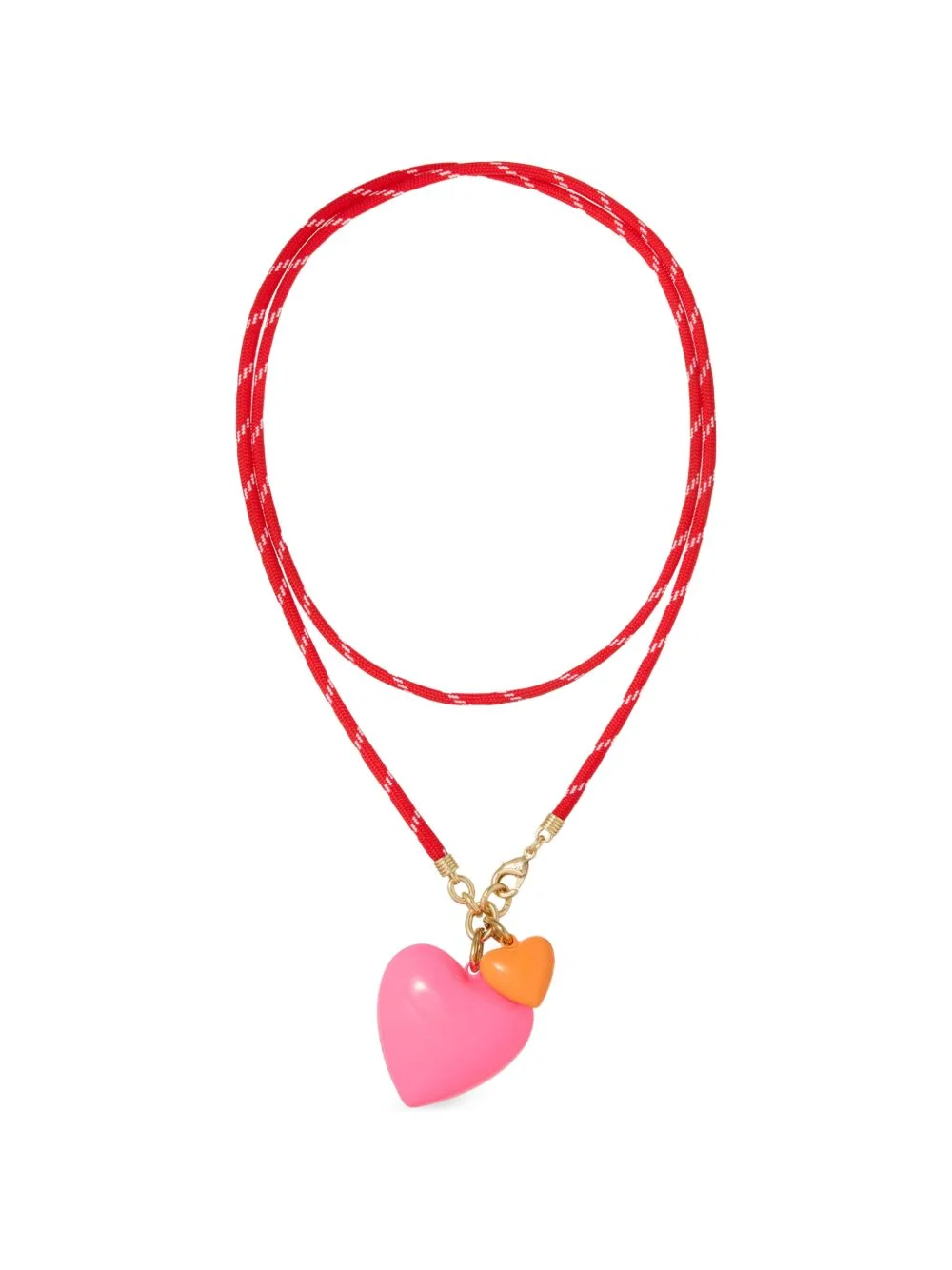 Happy Cord heart-pendant necklace - 1