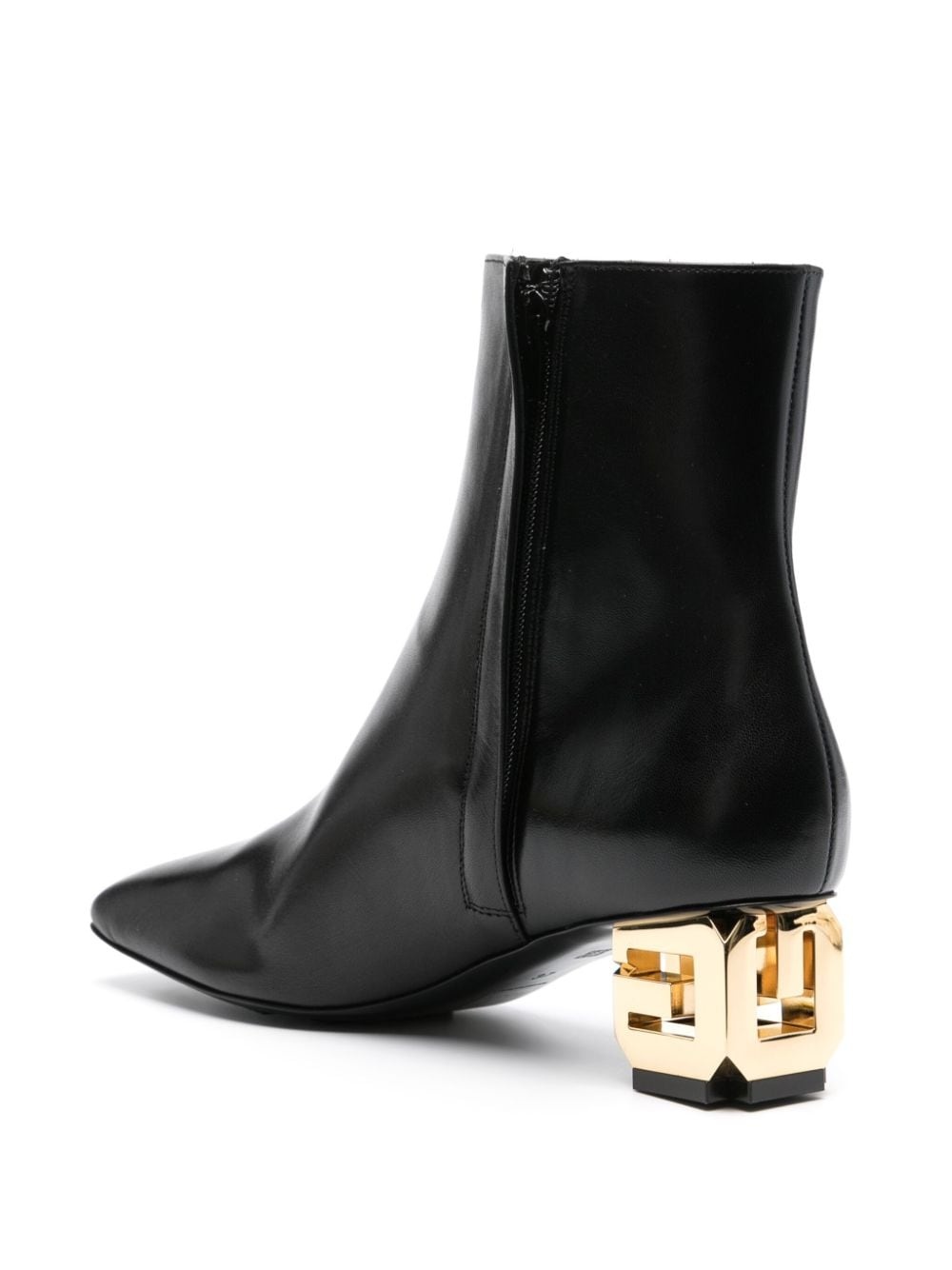 50mm logo-plaque leather boots - 3
