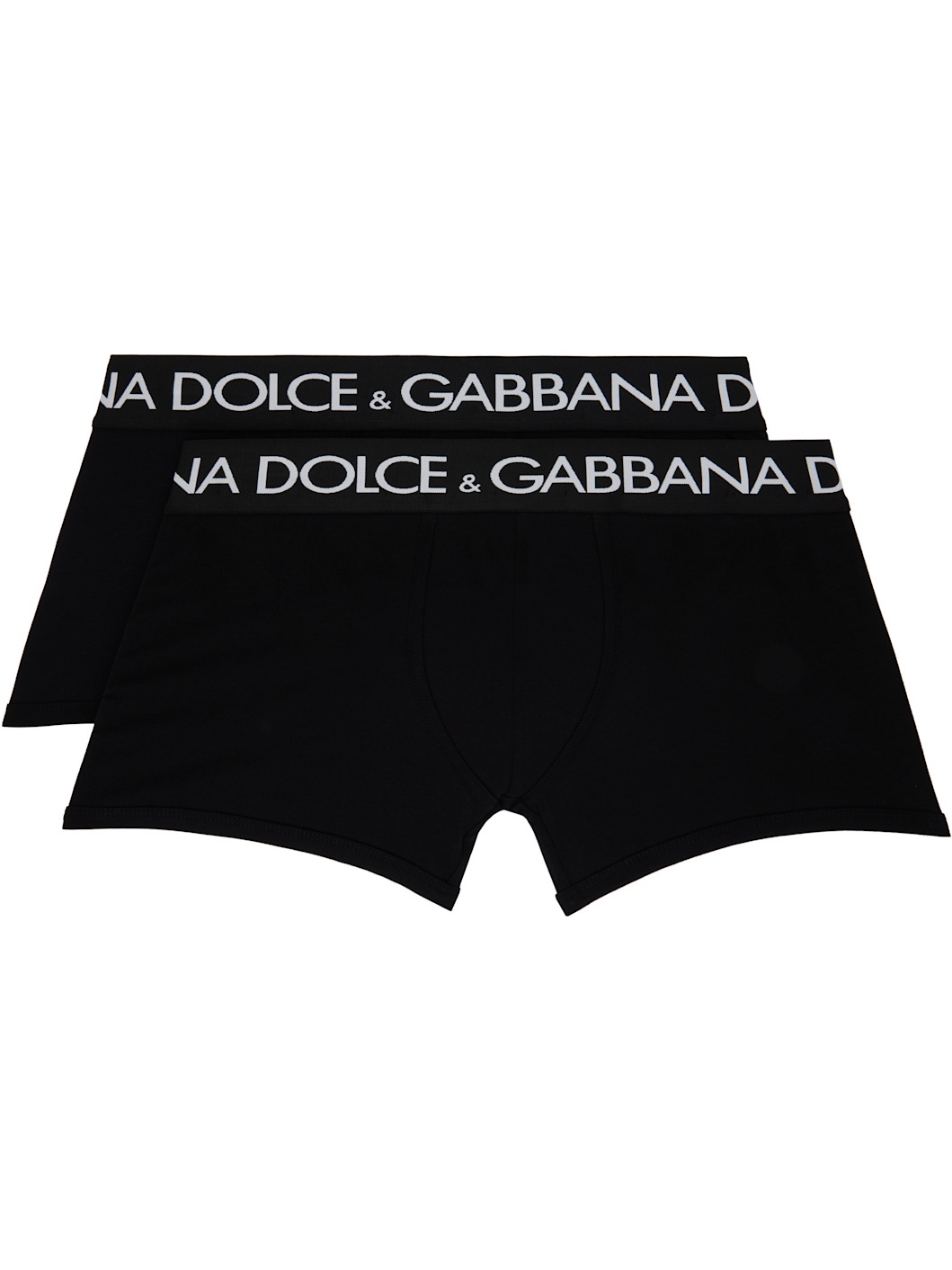 Two-Pack Black Cotton Jersey Boxers - 1