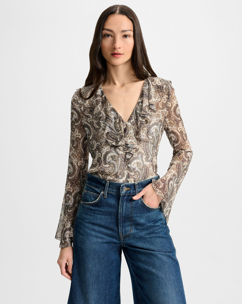 VERONICA BEARD KYRIE SILK BLOUSE outlook