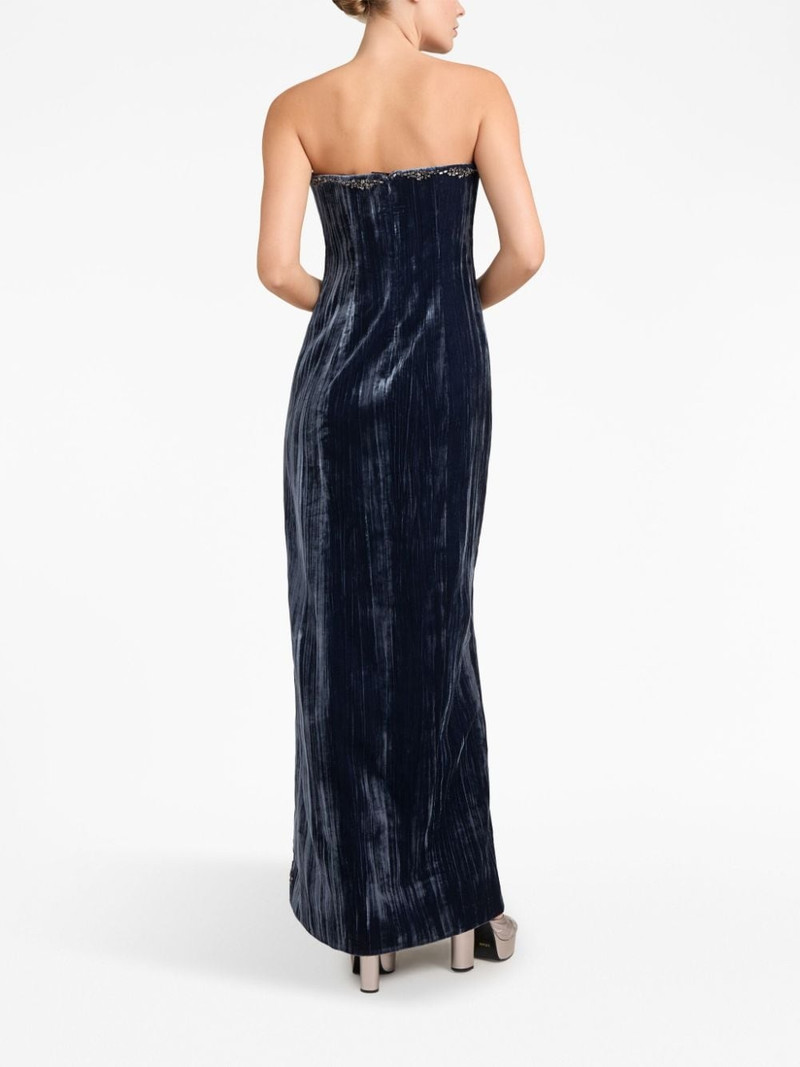Eponine strapless velvet gown 5