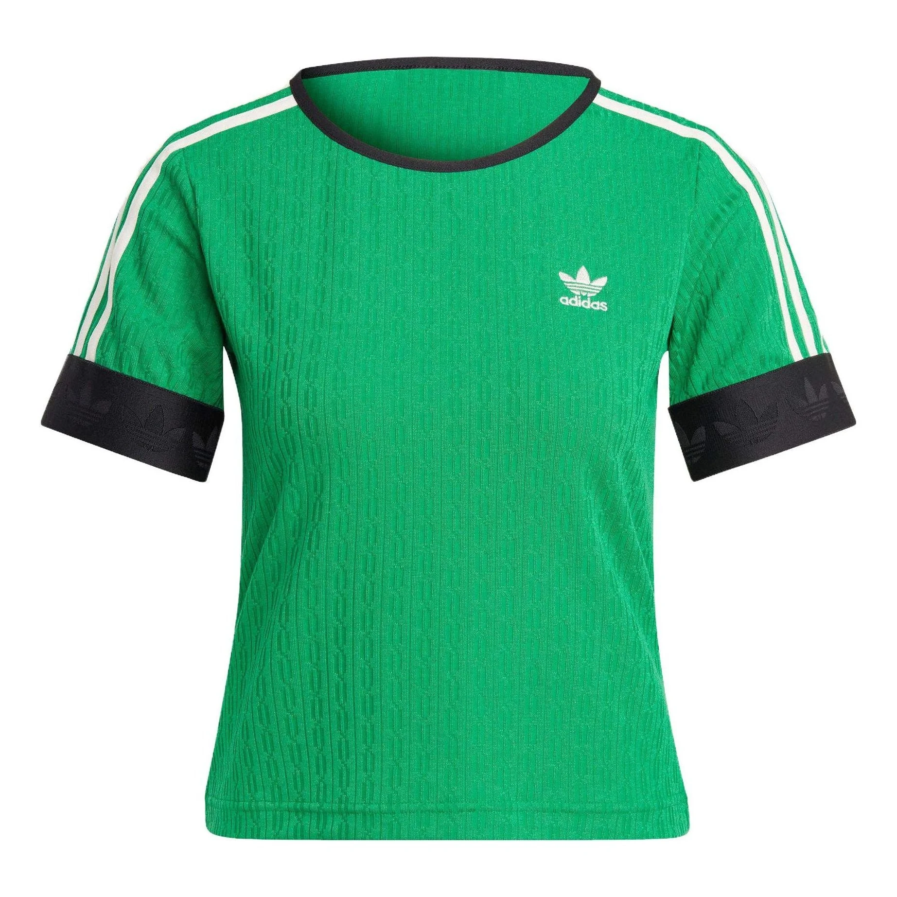 (WMNS) adidas originals SS23 adicolor 70s Knit T-Shirt 'Green' IK7844 - 1
