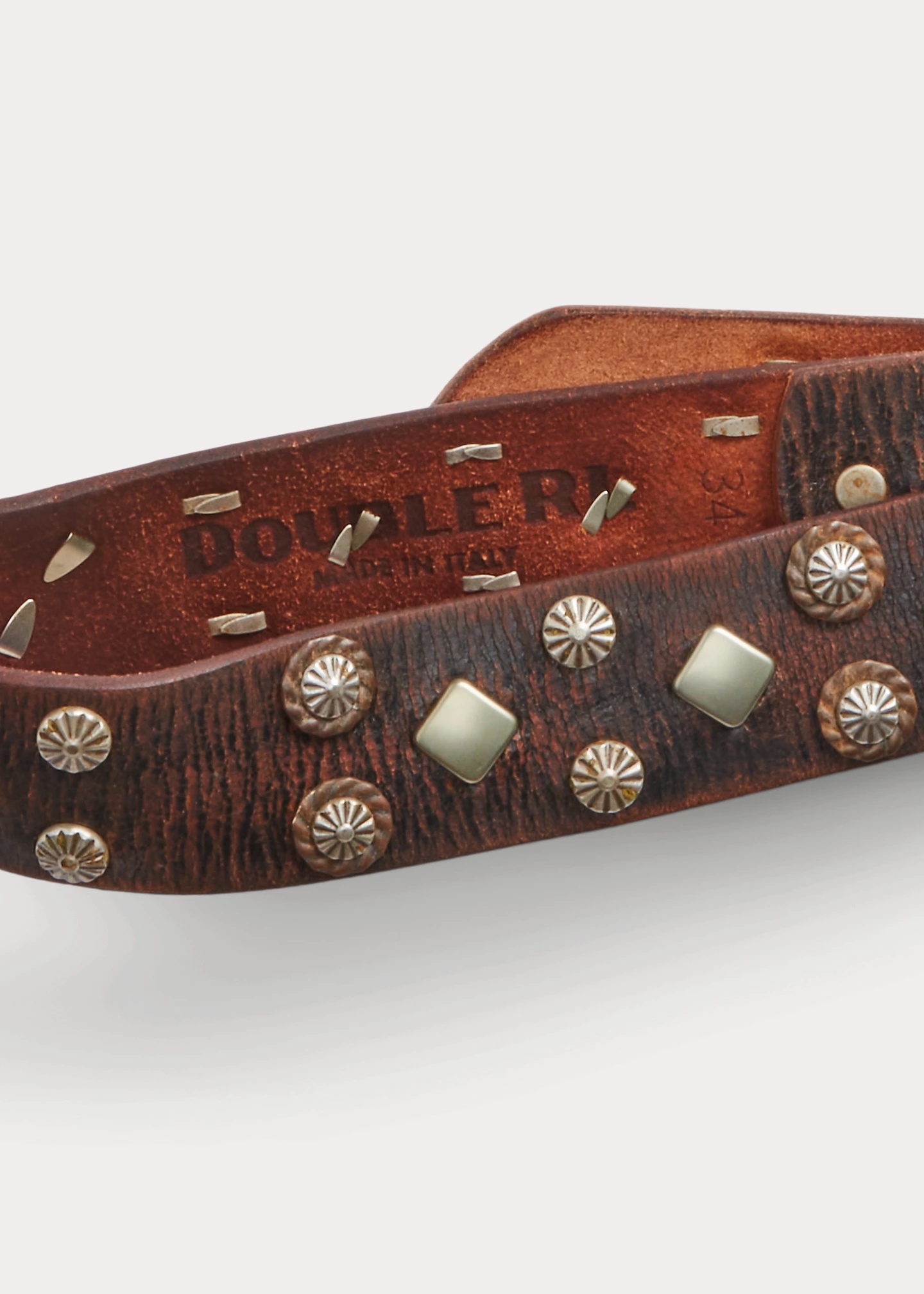 RRL by Ralph Lauren Studded Leather Belt | REVERSIBLE