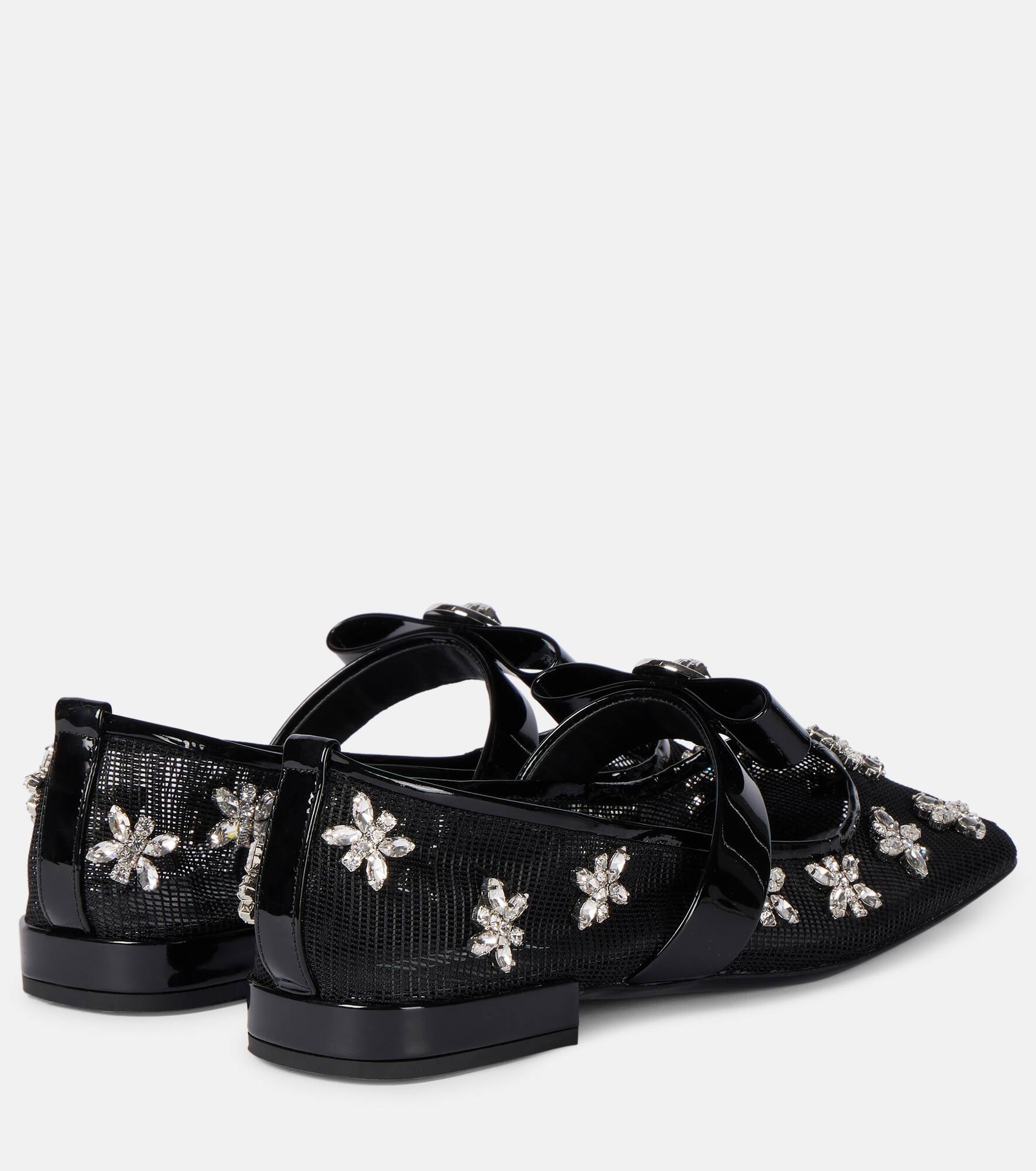 Gianni Ribbon embellished ballet flats - 3