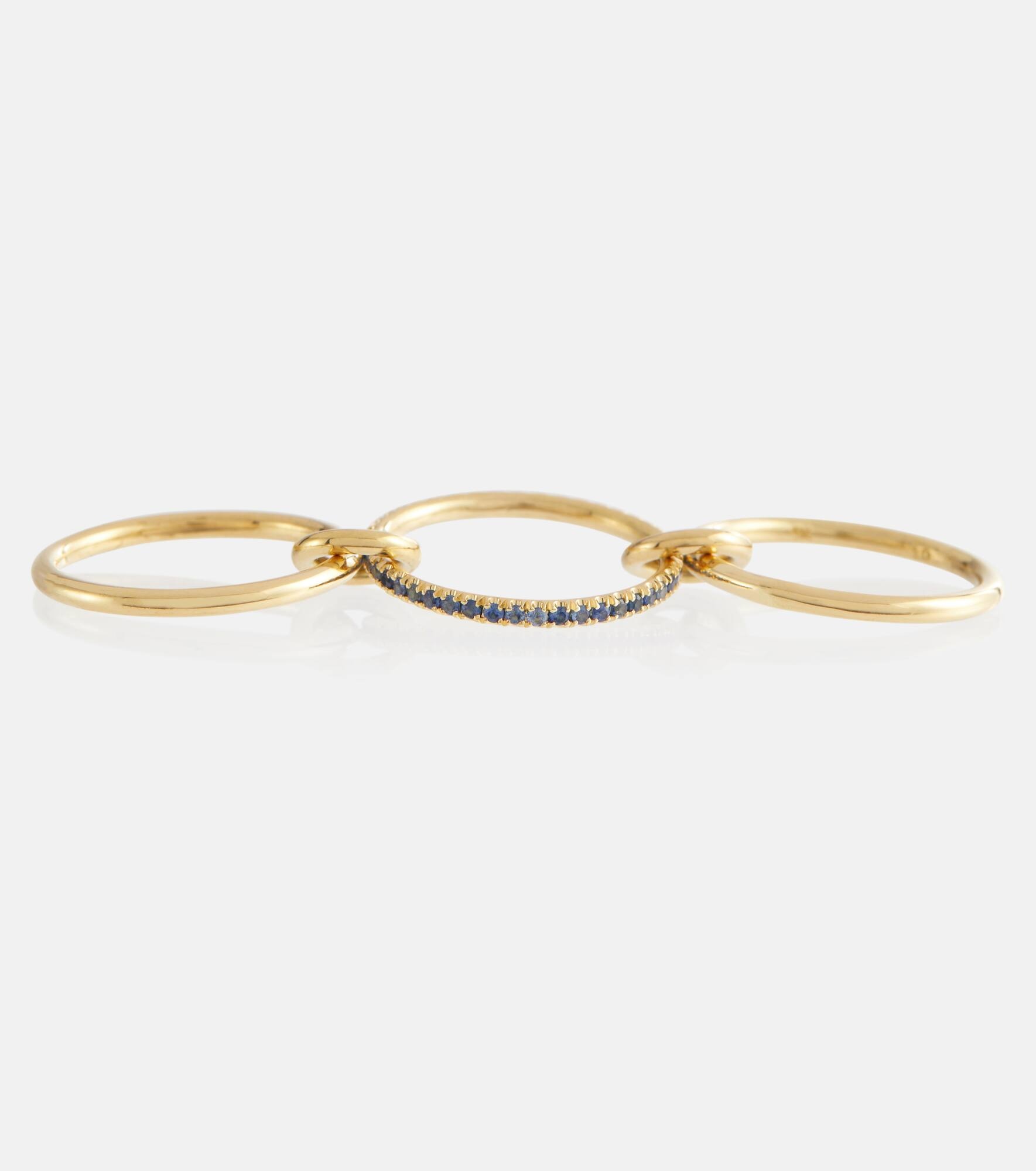 Sonny 18kt yellow gold and sapphire ring - 4