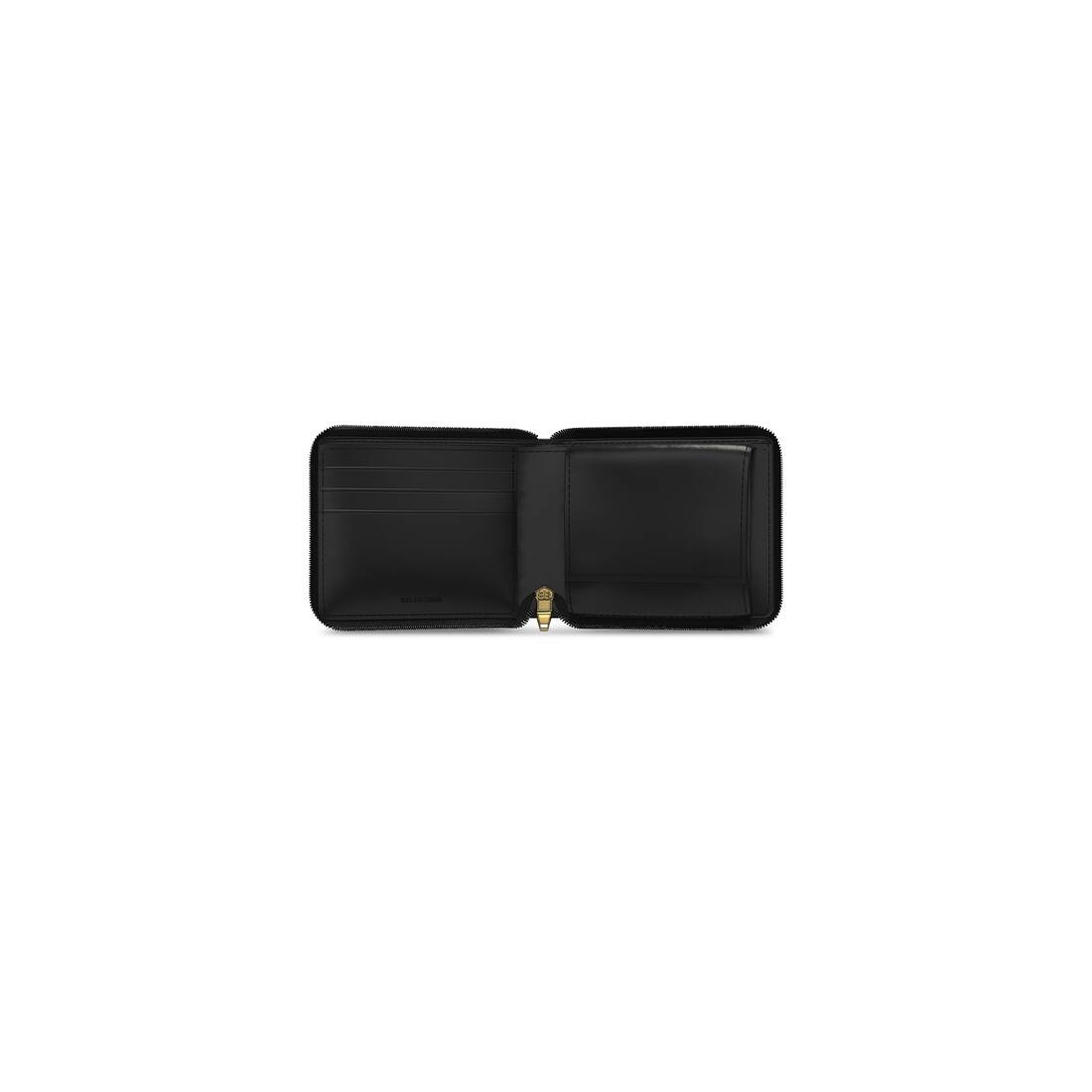 Essential Small Wallet With Strap With Pins  in Black - 2