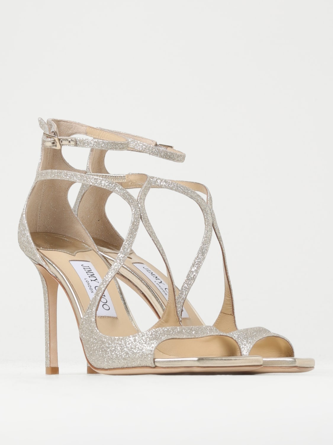 Jimmy Choo Azia laminated leather sandals - 2