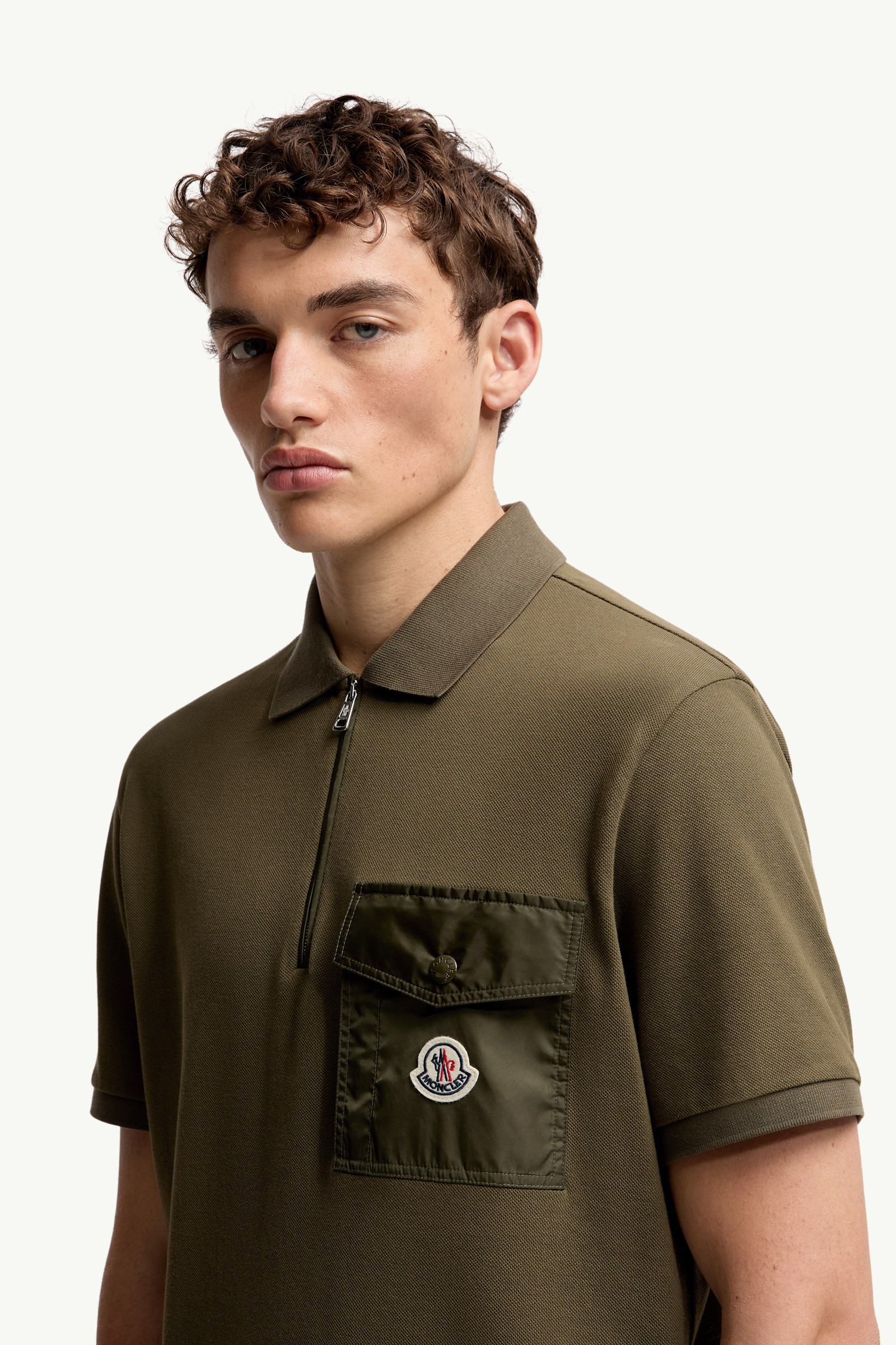 Cotton Piquet Polo Shirt with Pocket - 4