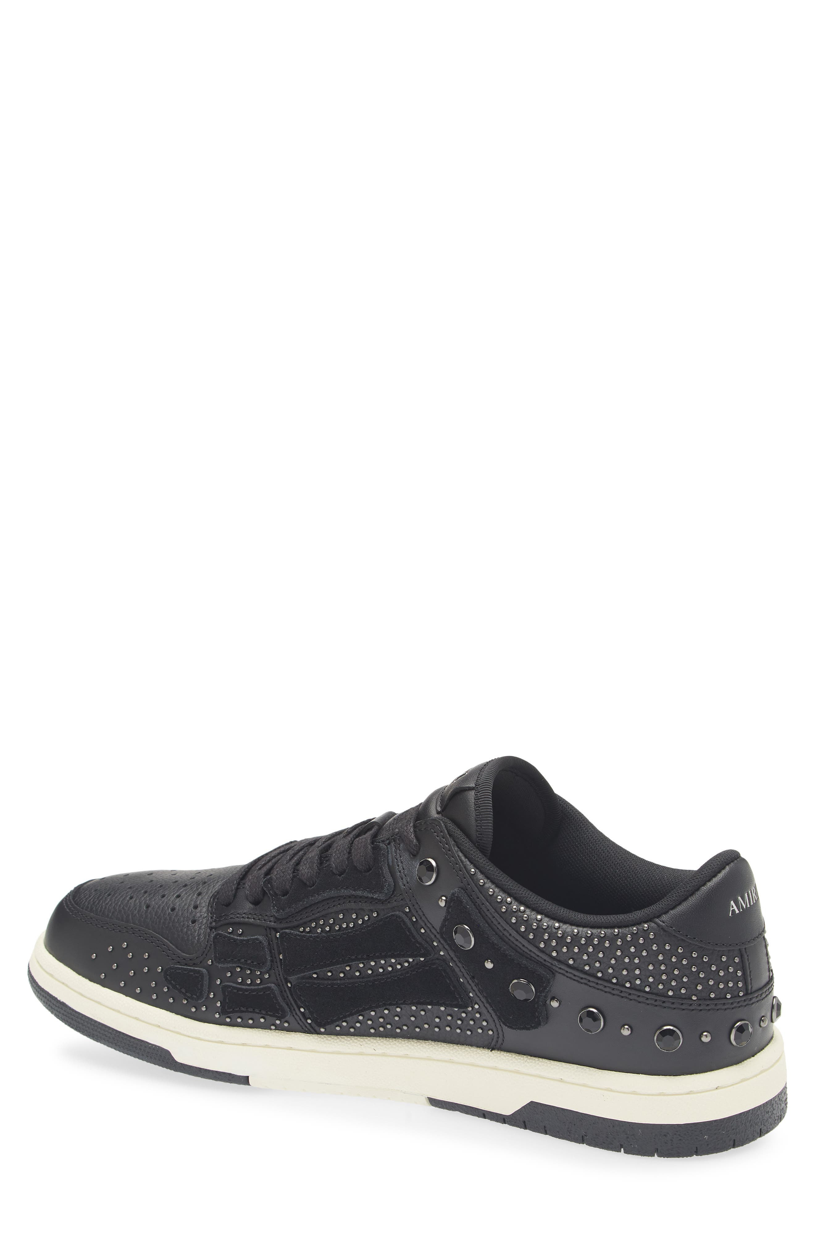 AMIRI Crystal Studded Skel Low Top Sneaker in Black at Nordstrom - 2