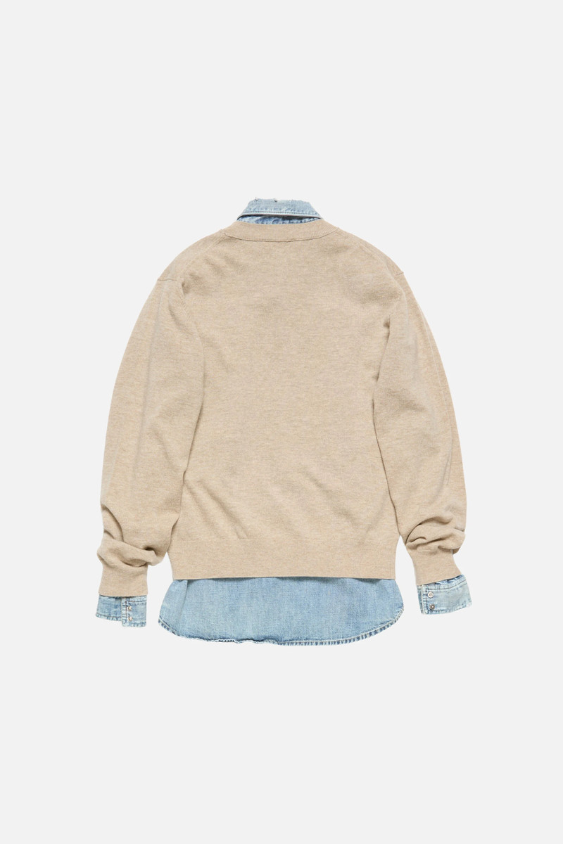 Layered wool jumper - Beige 7