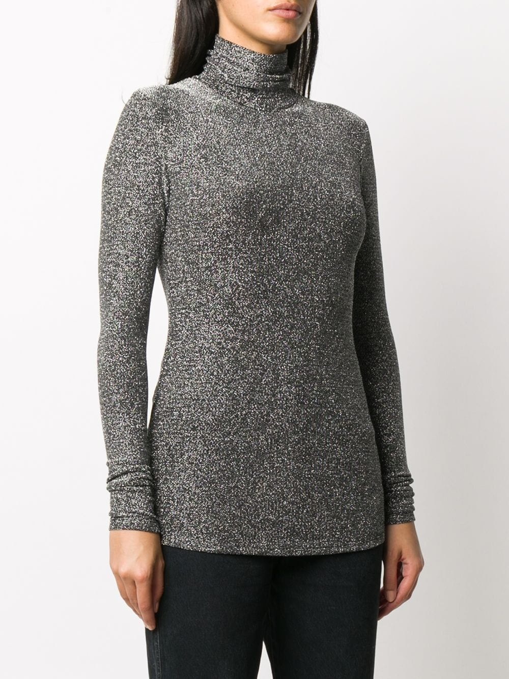 lurex turtleneck jumper - 3