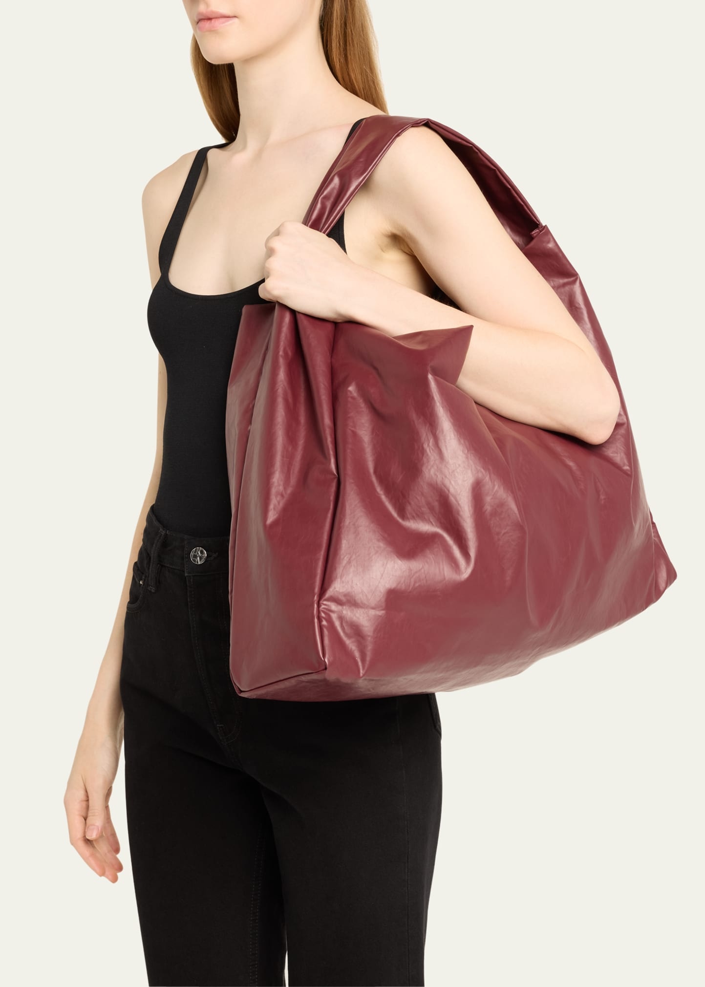 Oil Faux-Leather Shoulder Bag - 2