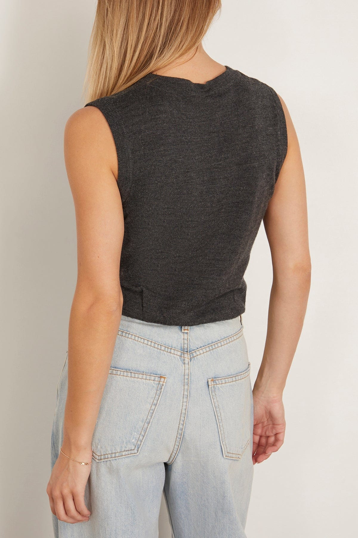 Balloon Vest in Charcoal - 4