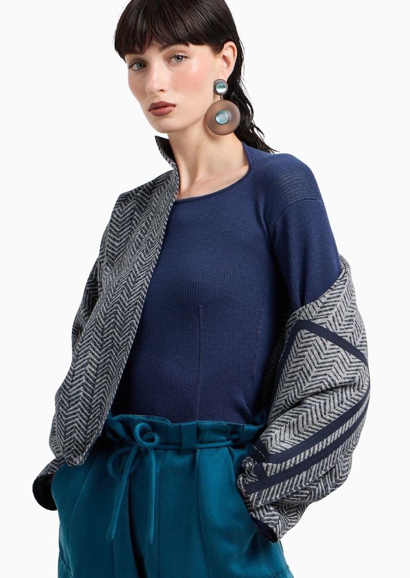 Ribbed viscose-and-wool jumper 6