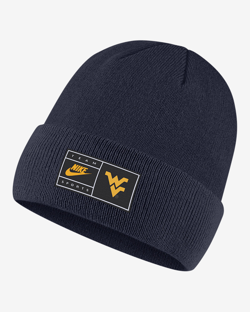 West Virginia University Nike College Cuffed Beanie 1