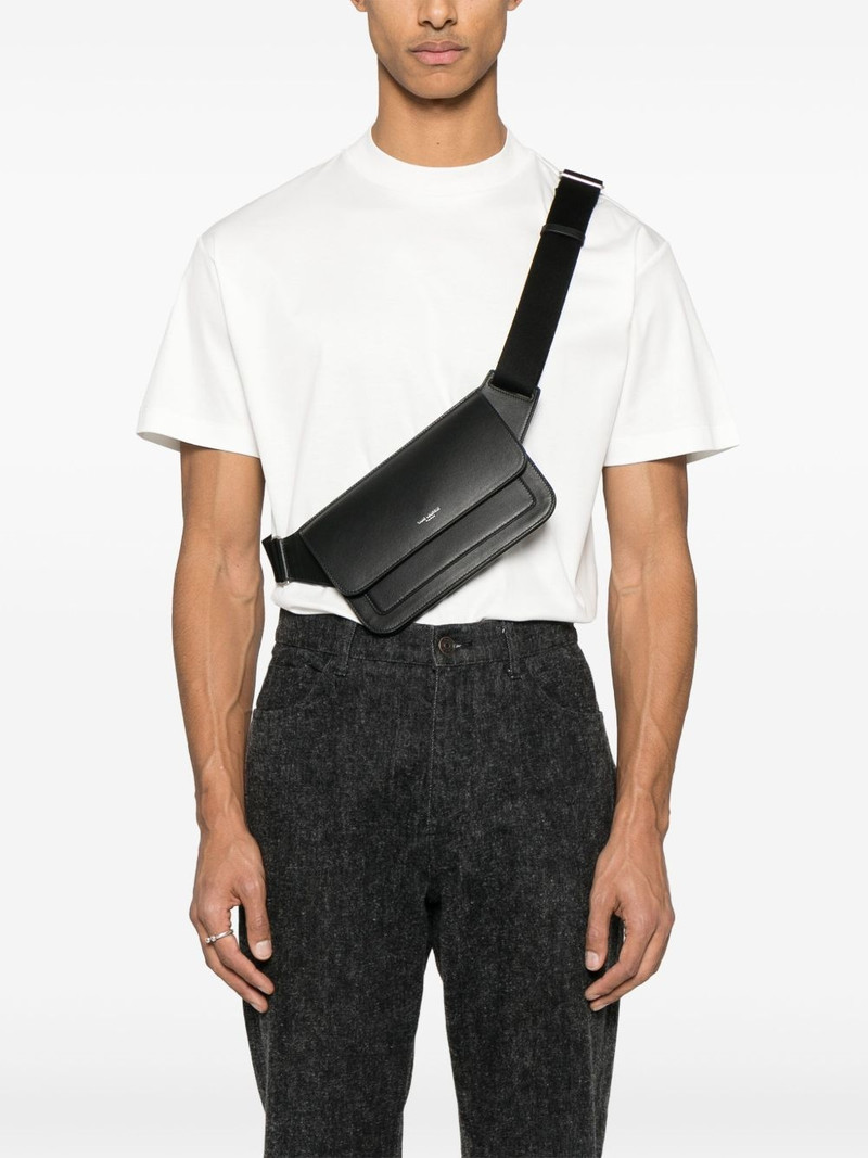 SAINT LAURENT logo-stamp leather belt bag outlook
