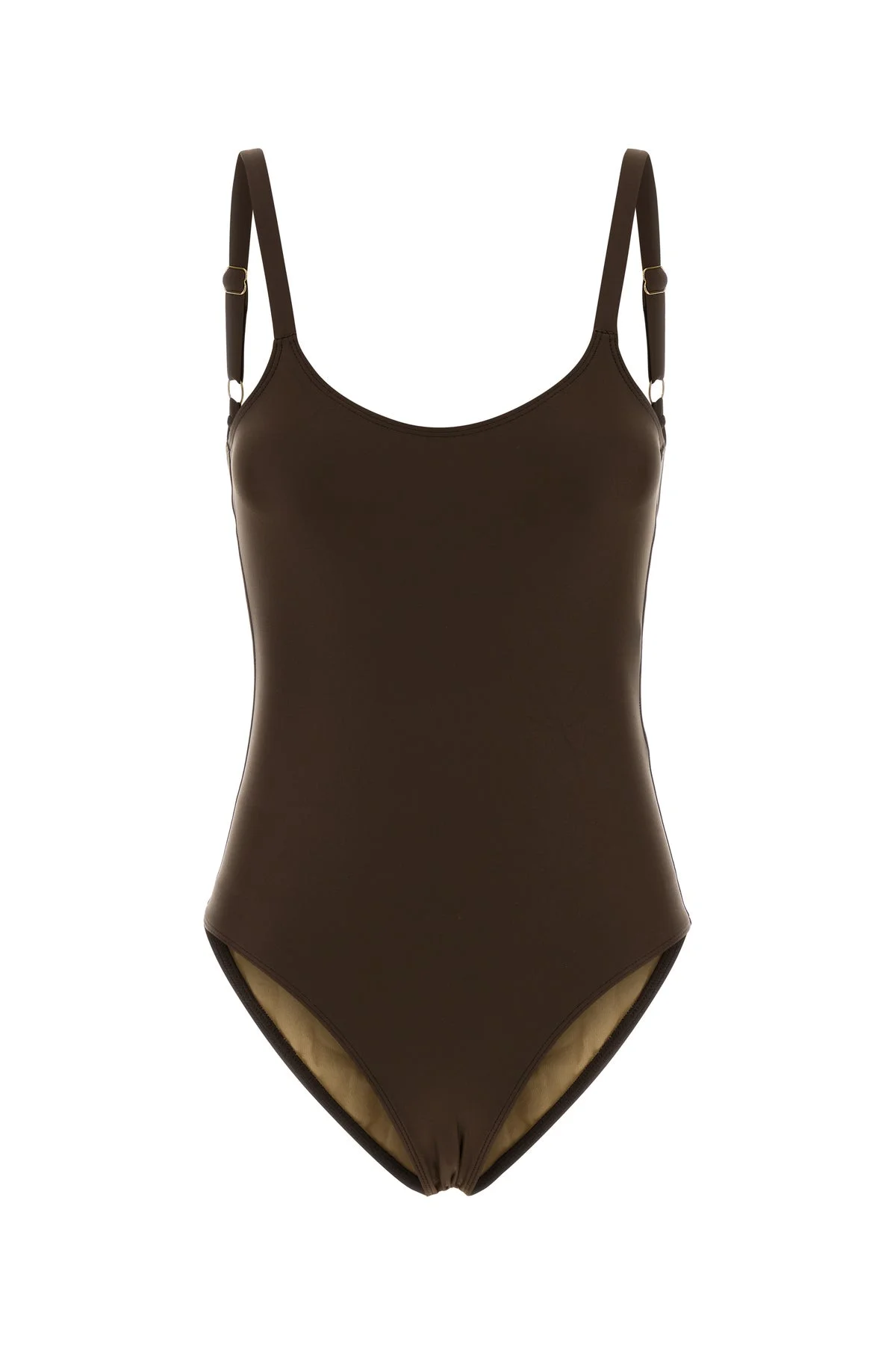 Brown stretch nylon swimsuit - 1