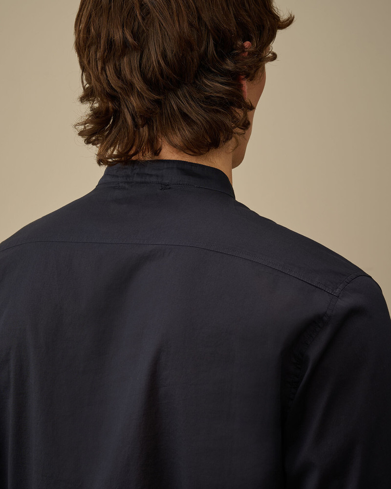 Light Mussola Banded Collar Shirt 6