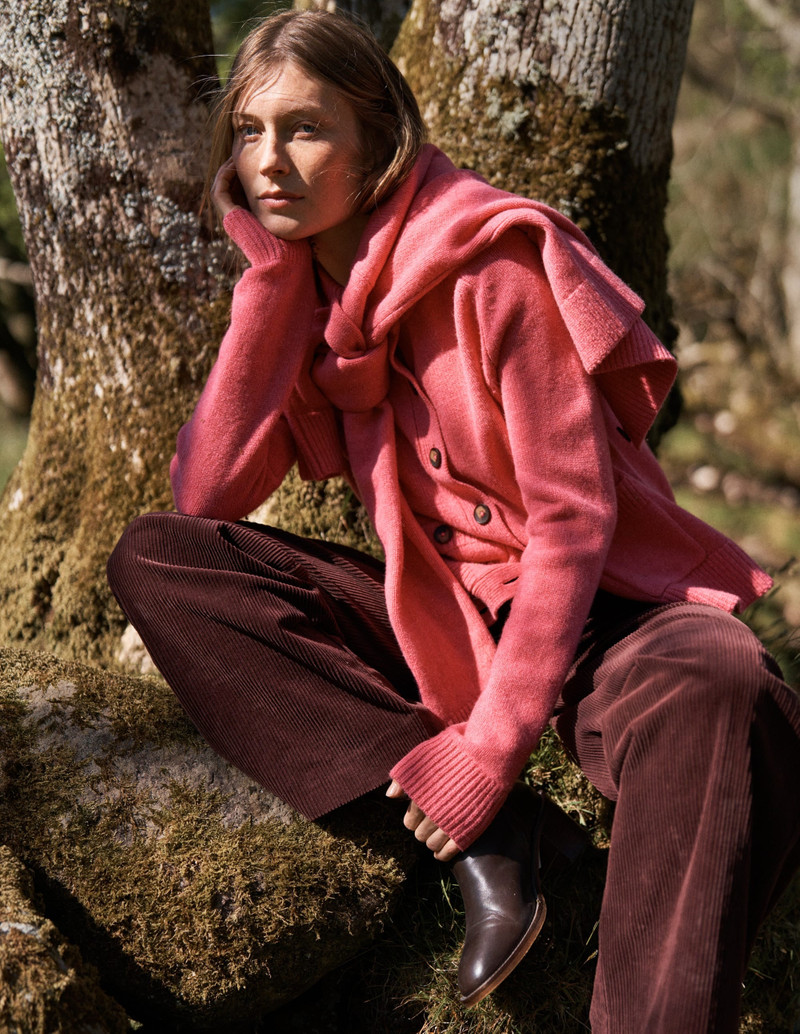 Marion Merino Cardigan-Rose Pink 7