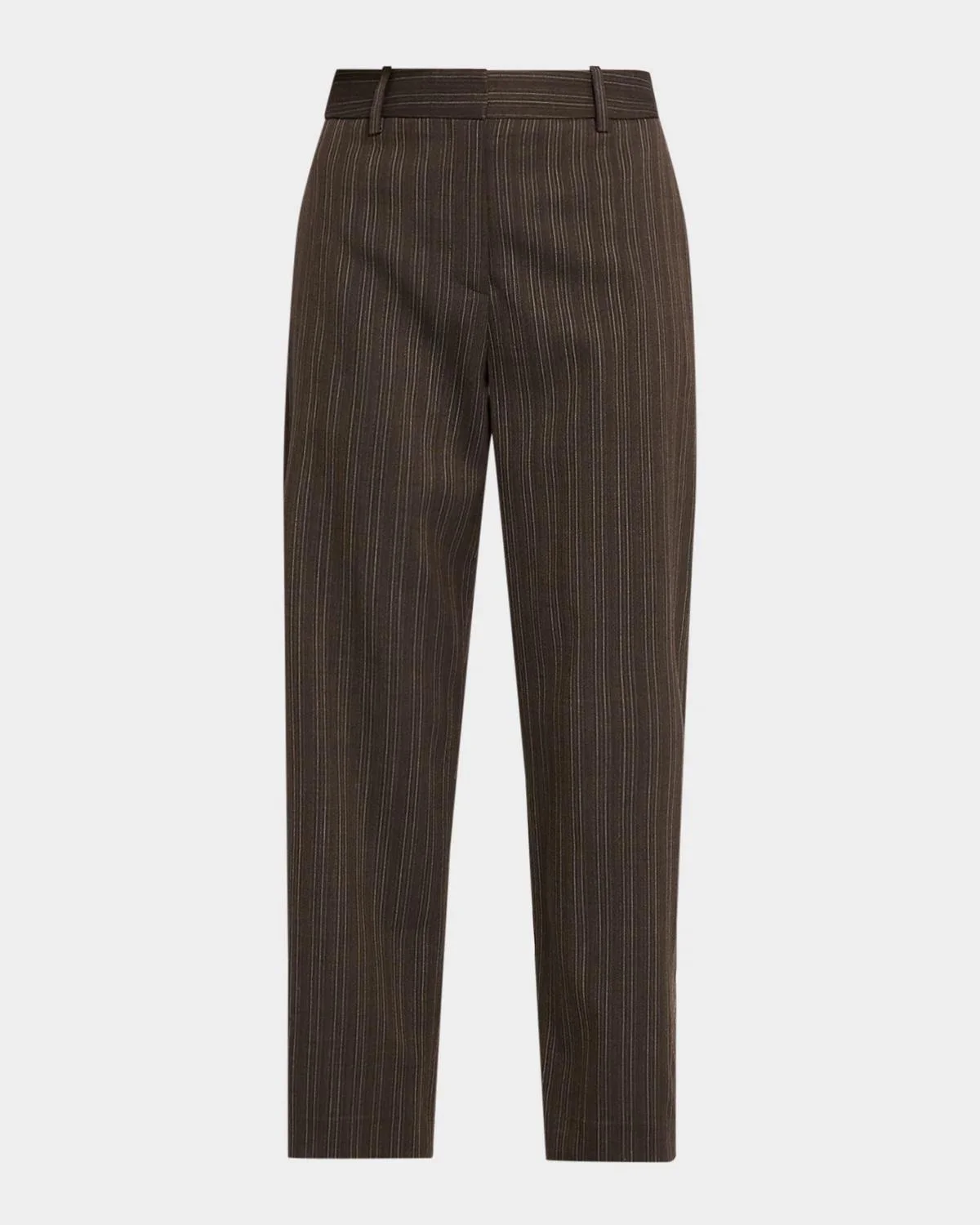 Roberts Pinstriped Wool-Blend Straight-Leg Pants - 1