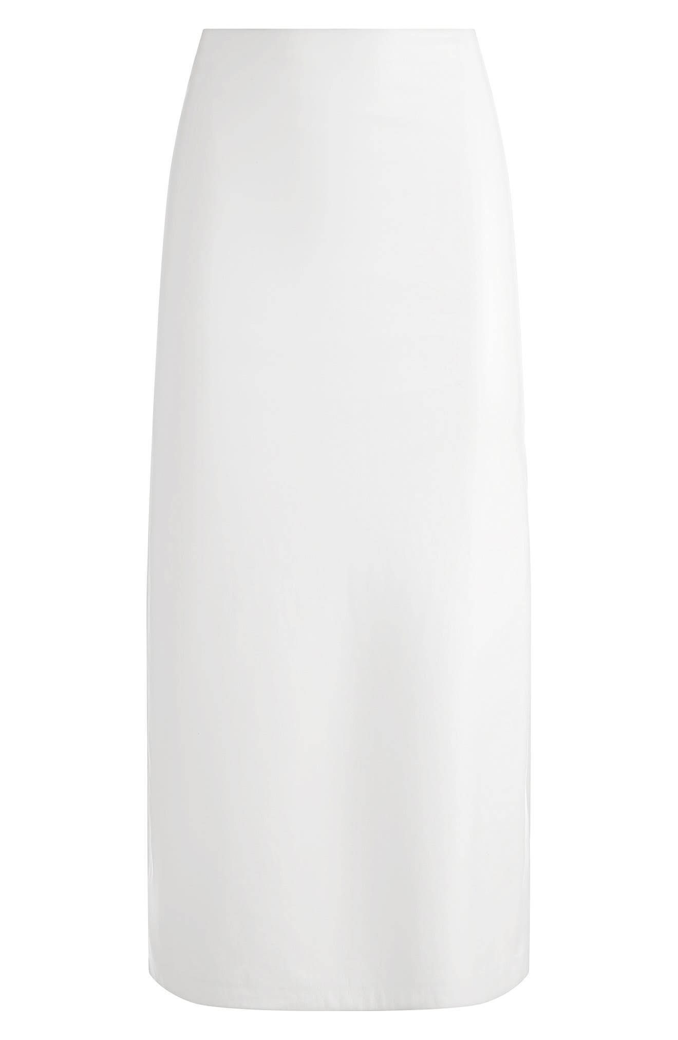 Maeve Back Slit Faux Leather Midi Skirt - 5