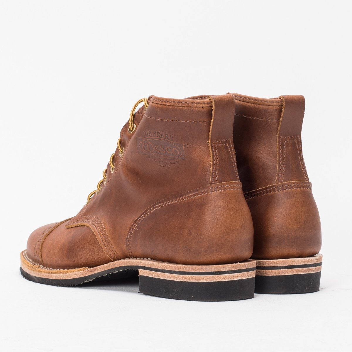 IHWE-ALEX-TAN Iron Heart Int'l x Wesco® - 7" Domain Toe Cap Boot - British Tan - 4