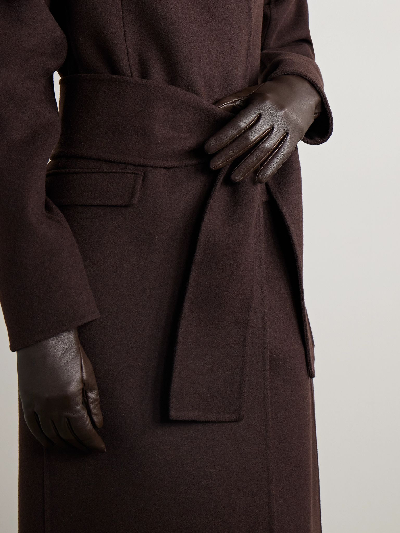Remo Mid leather gloves Brown - 2