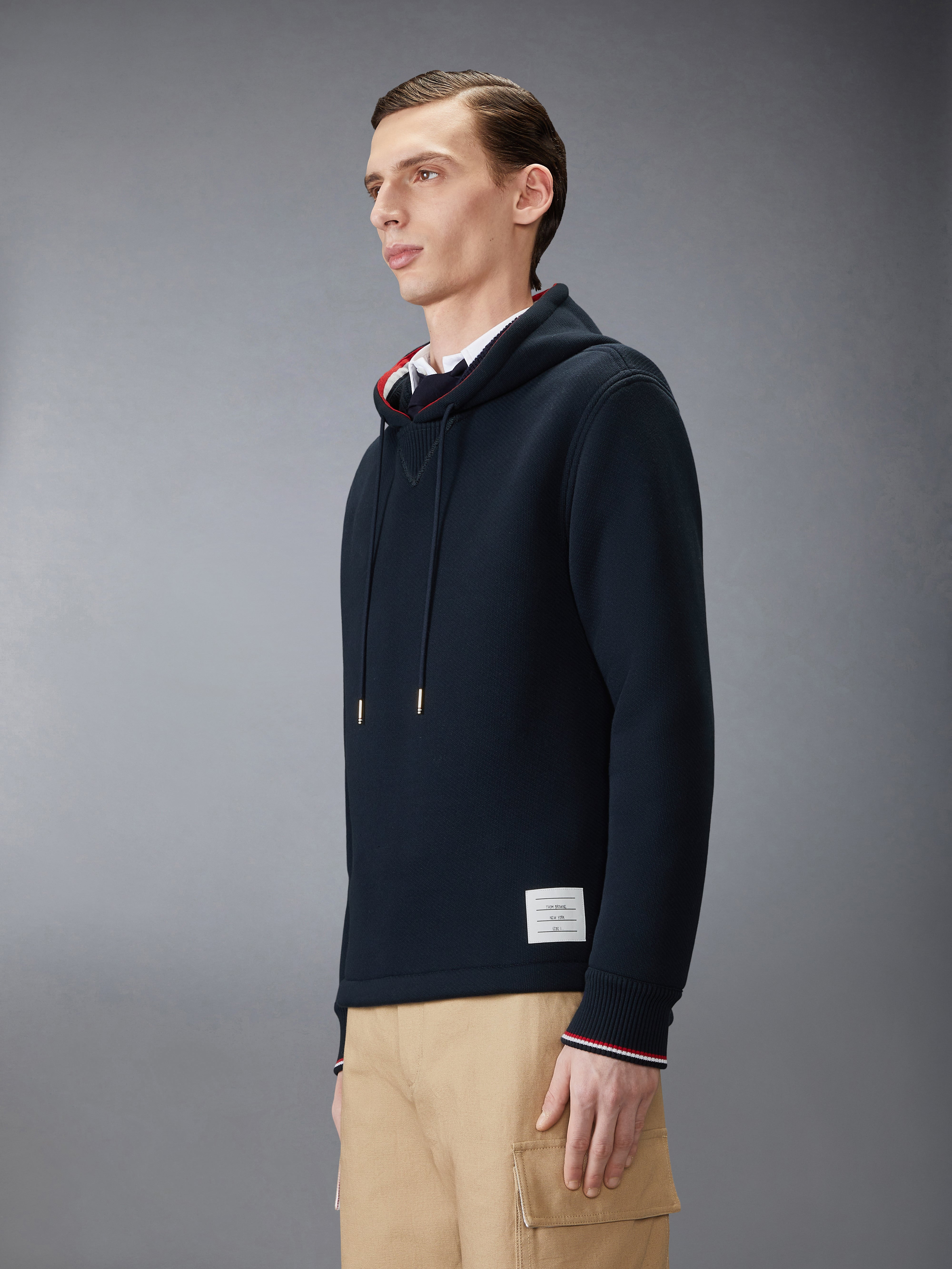 LOOPBACK OVERSIZED RWB STRIPE HOODIE - 5