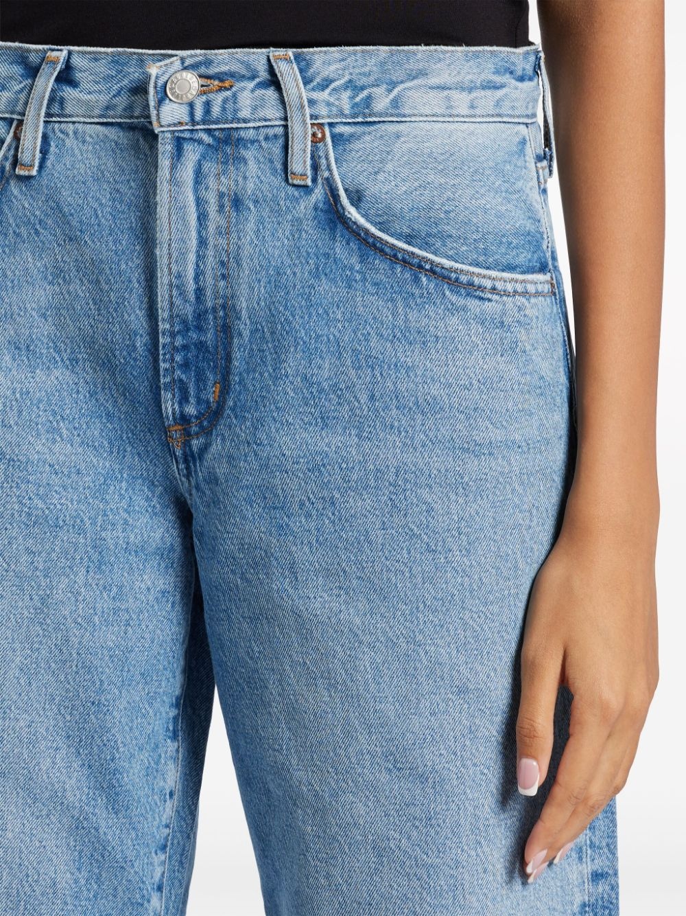 mid-rise wide-leg jeans - 5