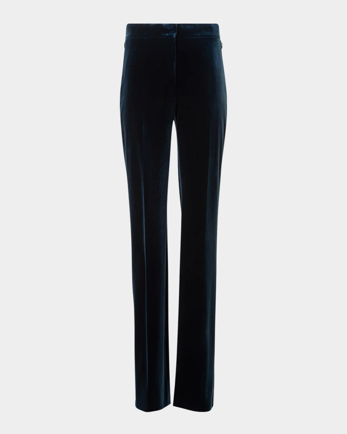 Carl Techno Velvet Stretch Straight-Leg Pants - 1