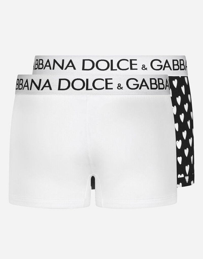 Dolce & Gabbana Two-pack solid-color and printed stretch cotton boxers outlook