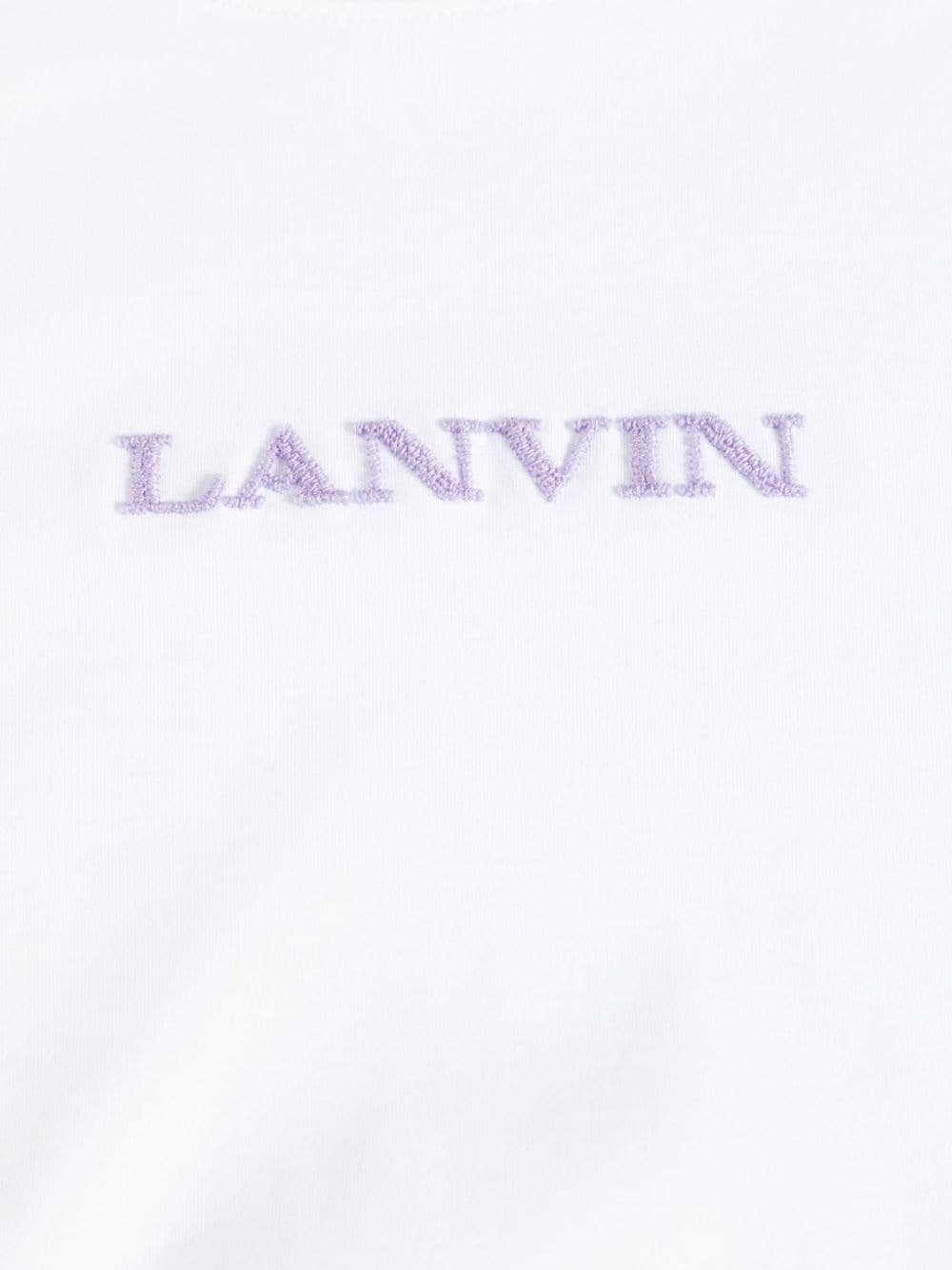 logo-embroidered cotton T-shirt - 3