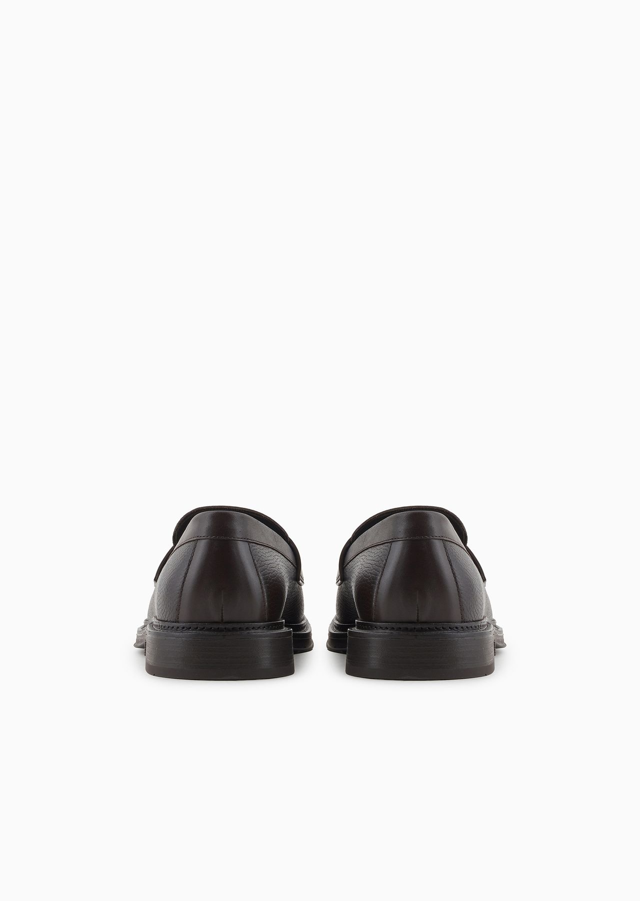 Pebbled leather loafers - 4