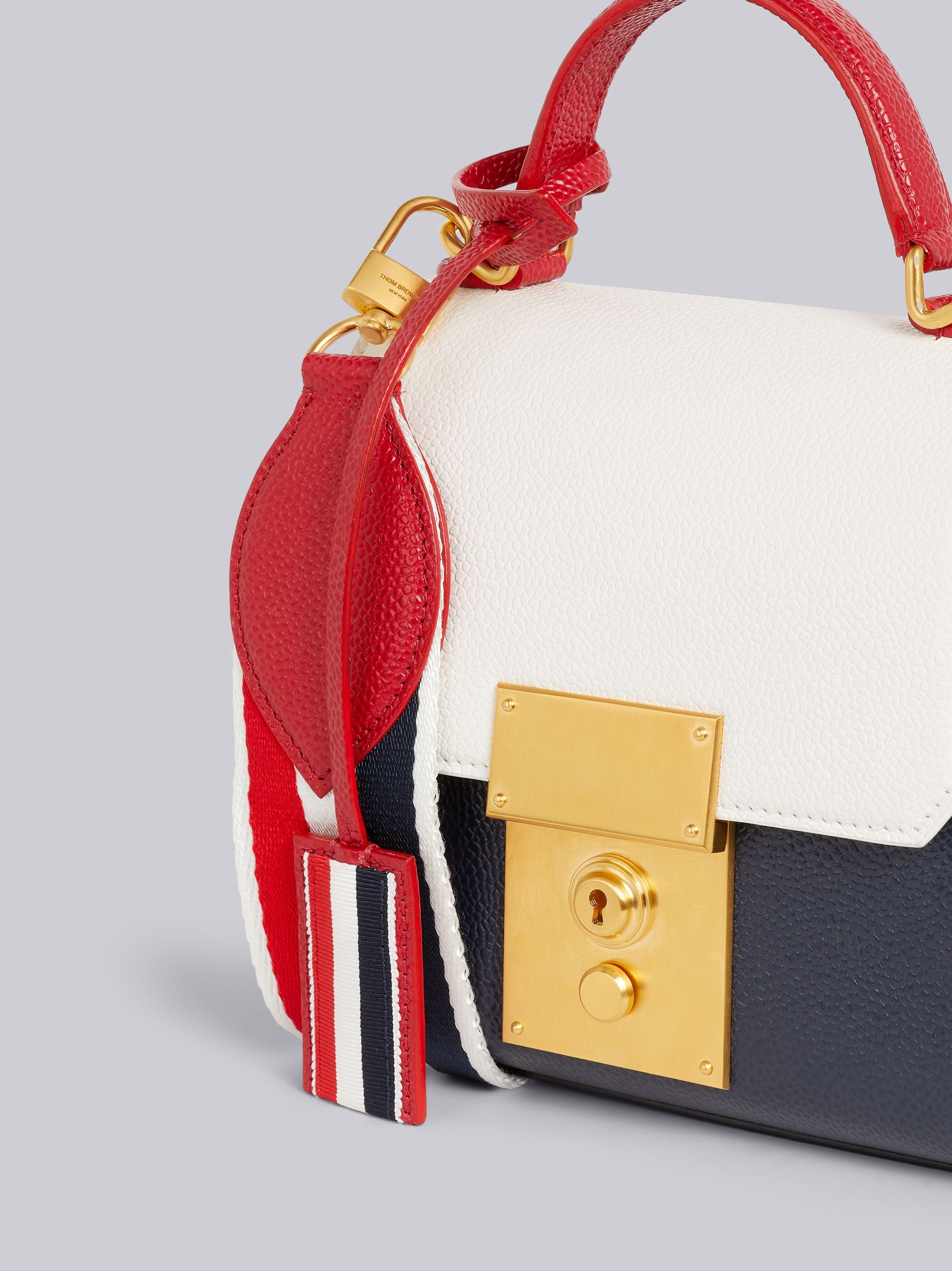 Multi-Color Pebbled Calfskin Mrs. Thom Mini Flap Crossbody Bag - 2