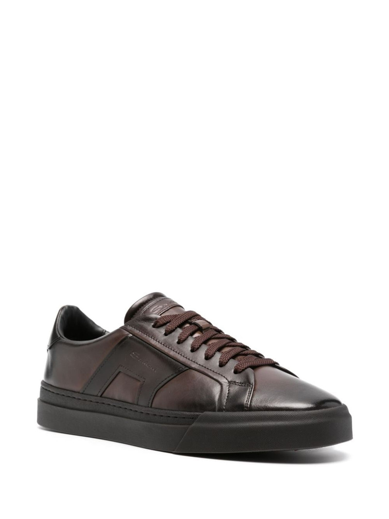 Santoni logo-debossed sneakers outlook