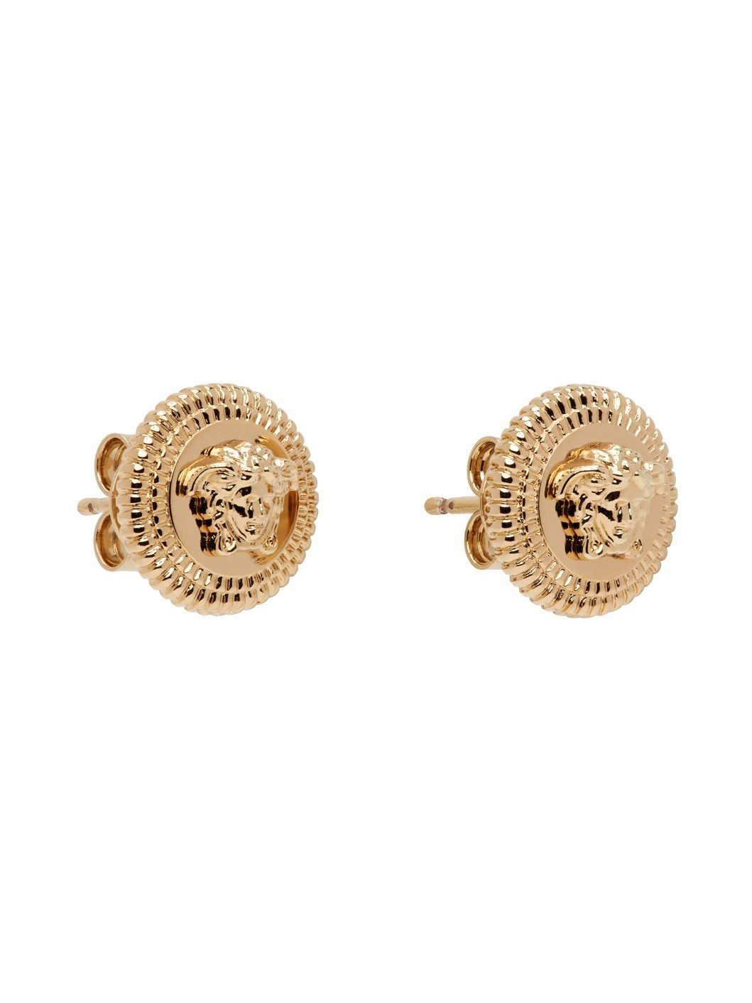 Gold Medusa Biggie Small Stud Earrings - 2