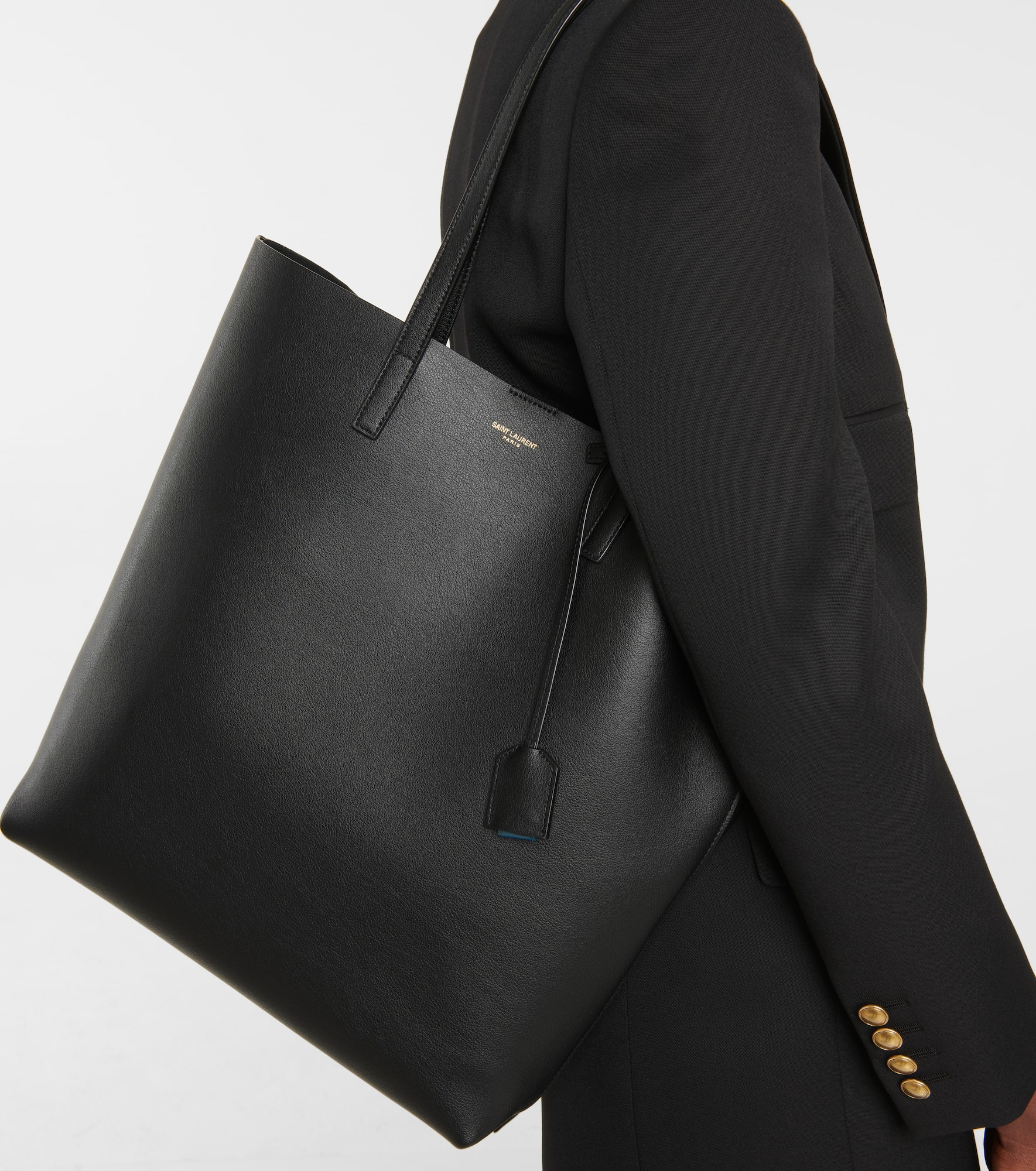 Shopping N/S leather tote bag - 2