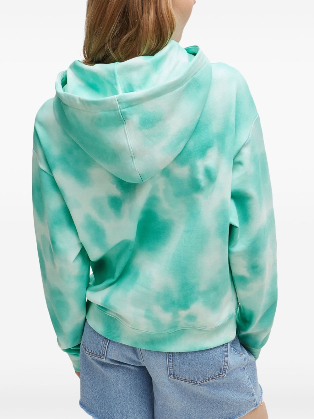 tie-dye cotton terry hoodie - 4