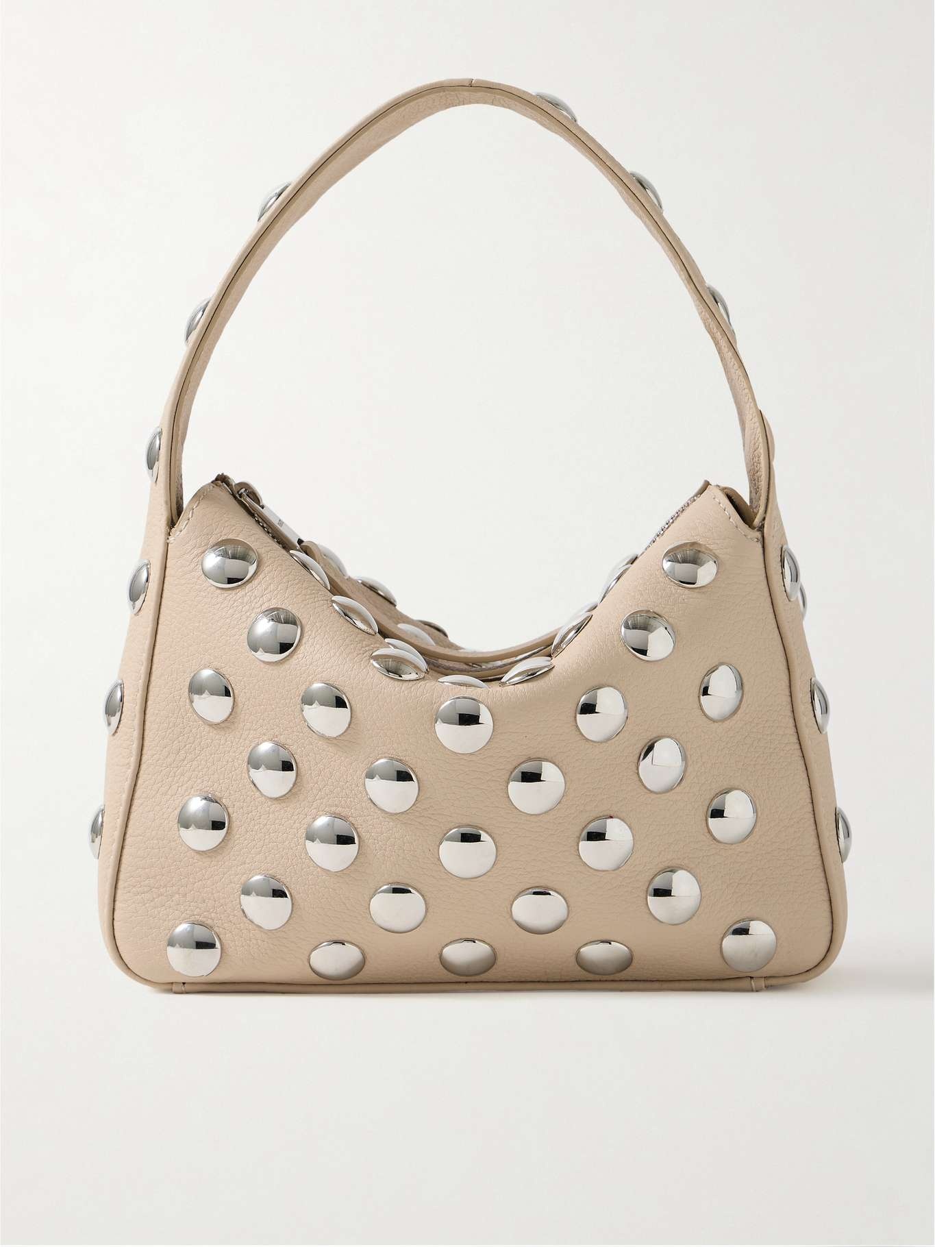 Elena small studded textured-leather shoulder bag - 1