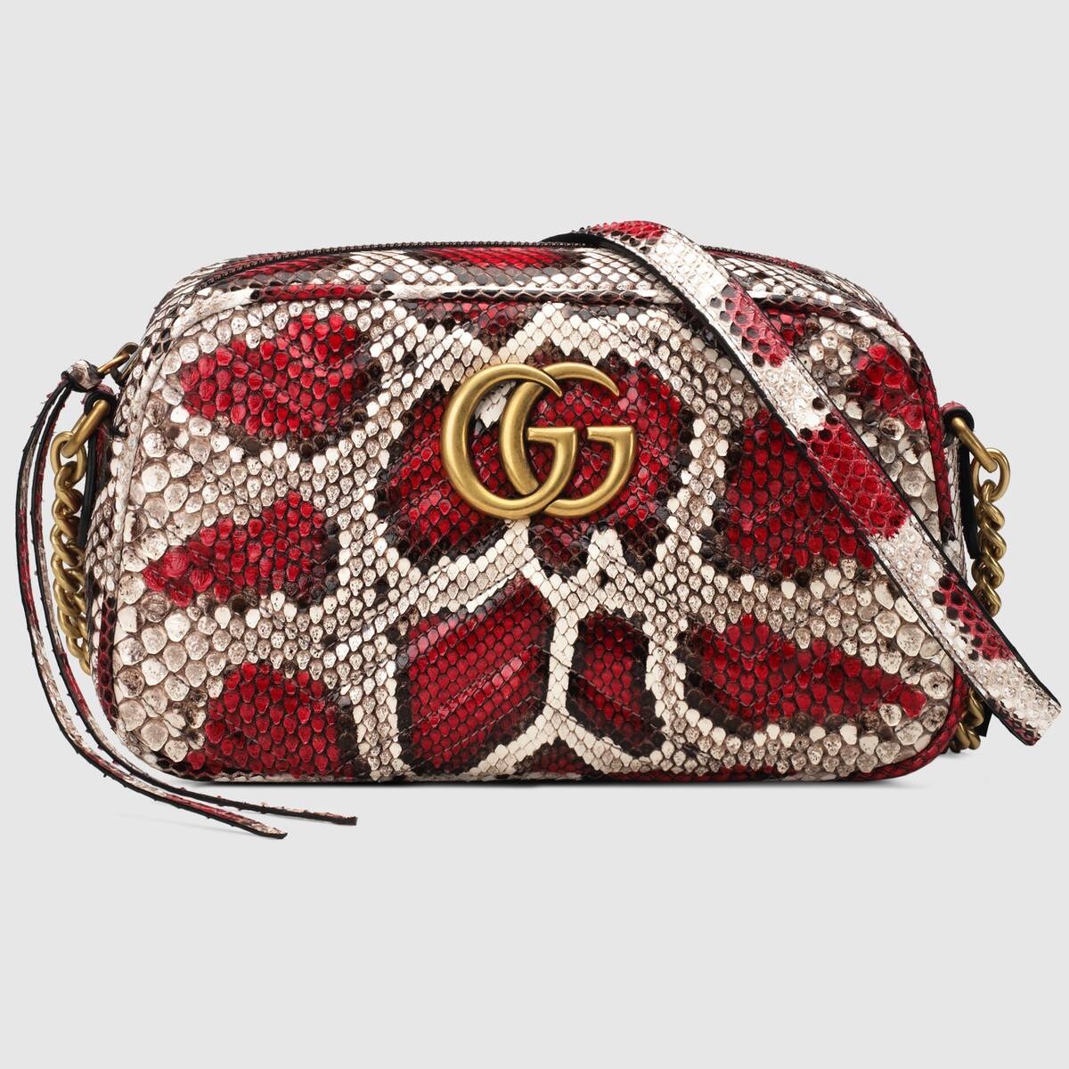 GG Marmont small python shoulder bag - 1