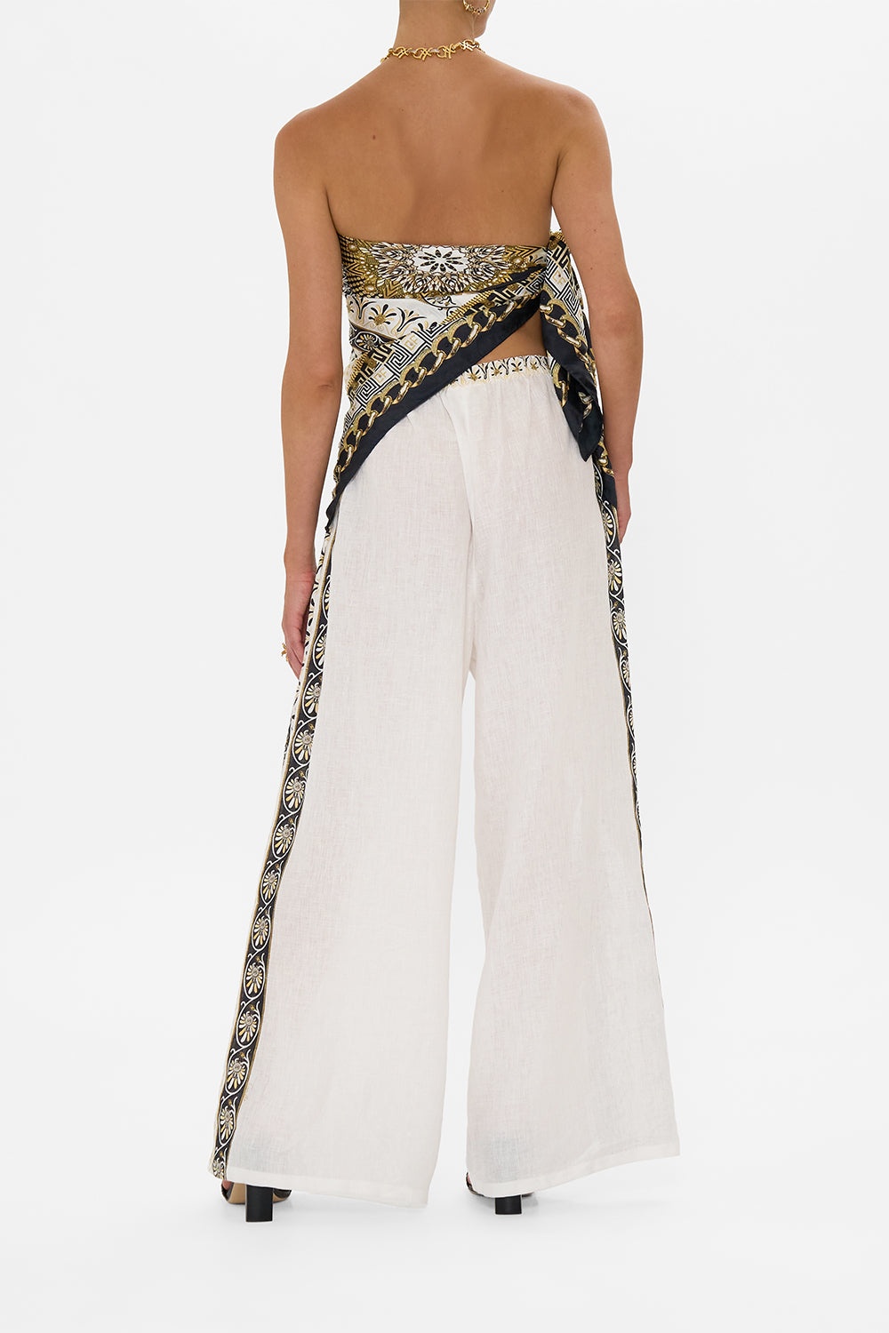 WIDE LEG TROUSER WITH FRONT POCKETS - 3