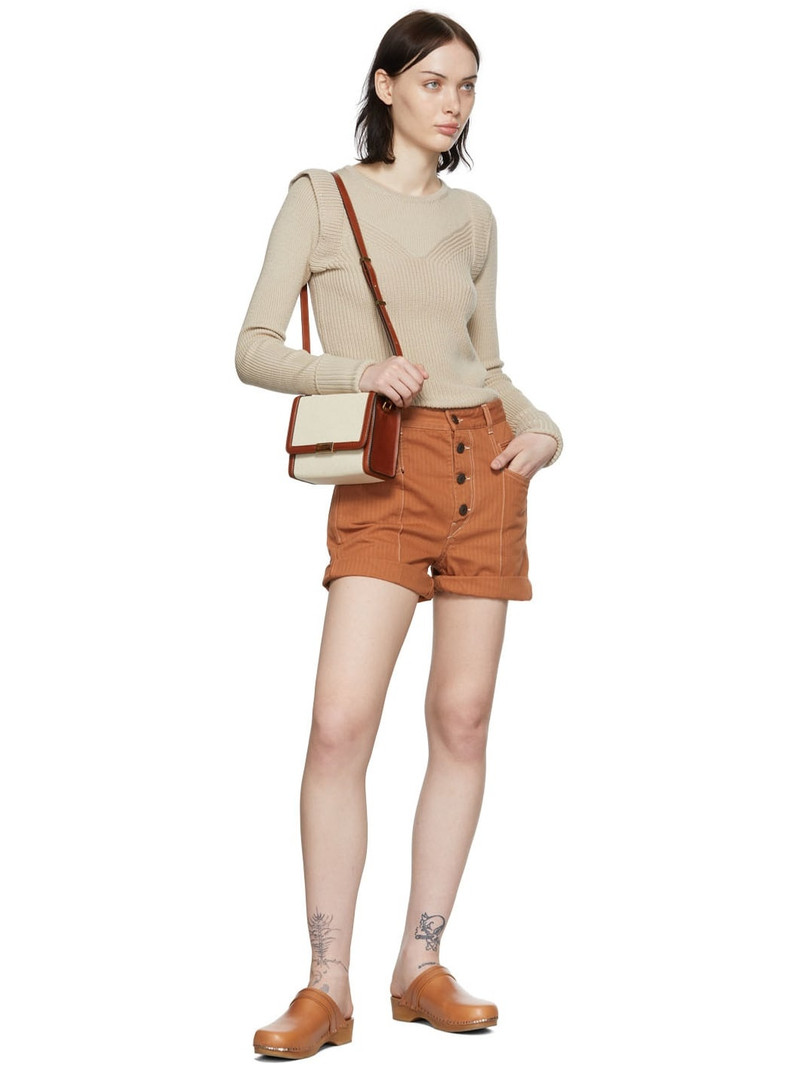 Isabel Marant Orange Nadia Shorts outlook