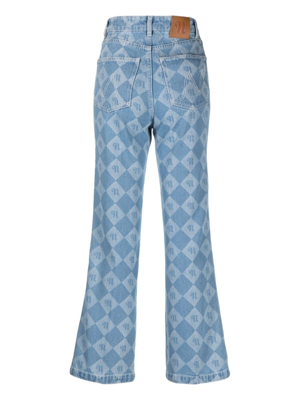 Zoey monogram-pattern kick-flare jeans - 2