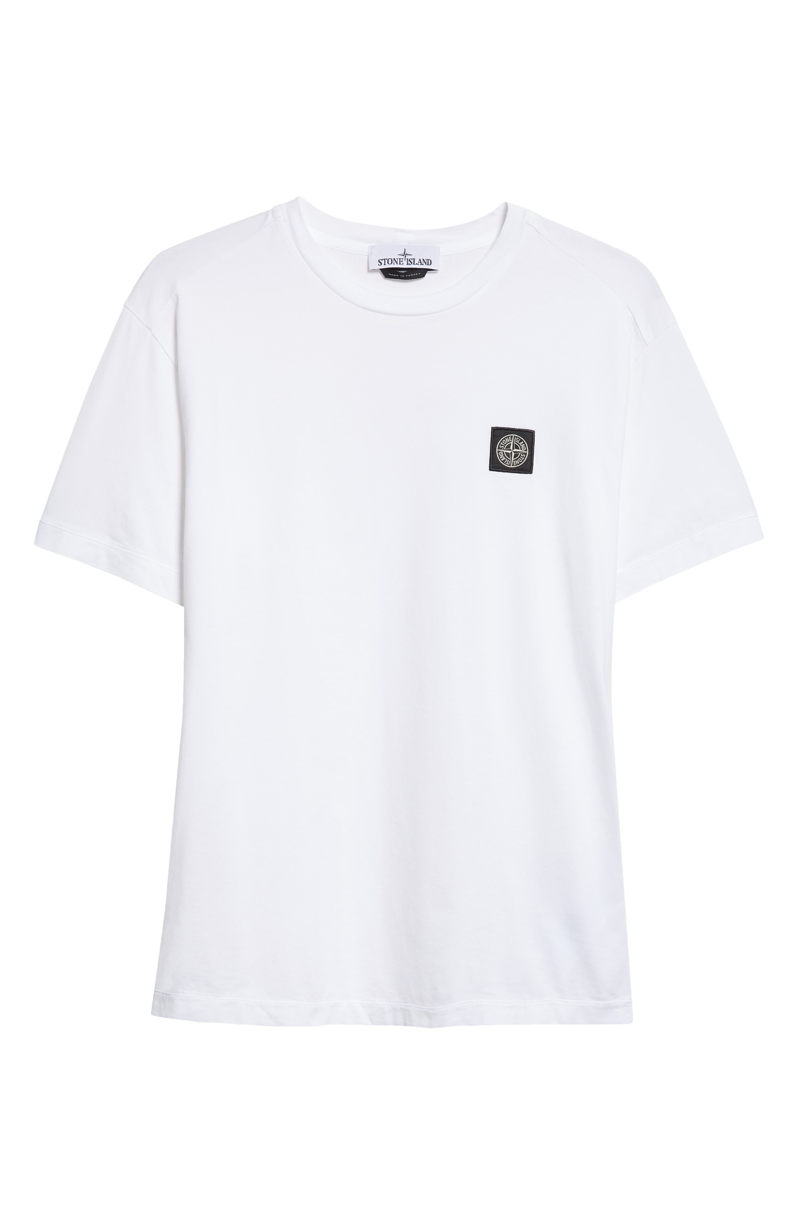 Stone Island Compass Logo Patch Short Sleeve T-Shirt in V0001 White at Nordstrom - 5
