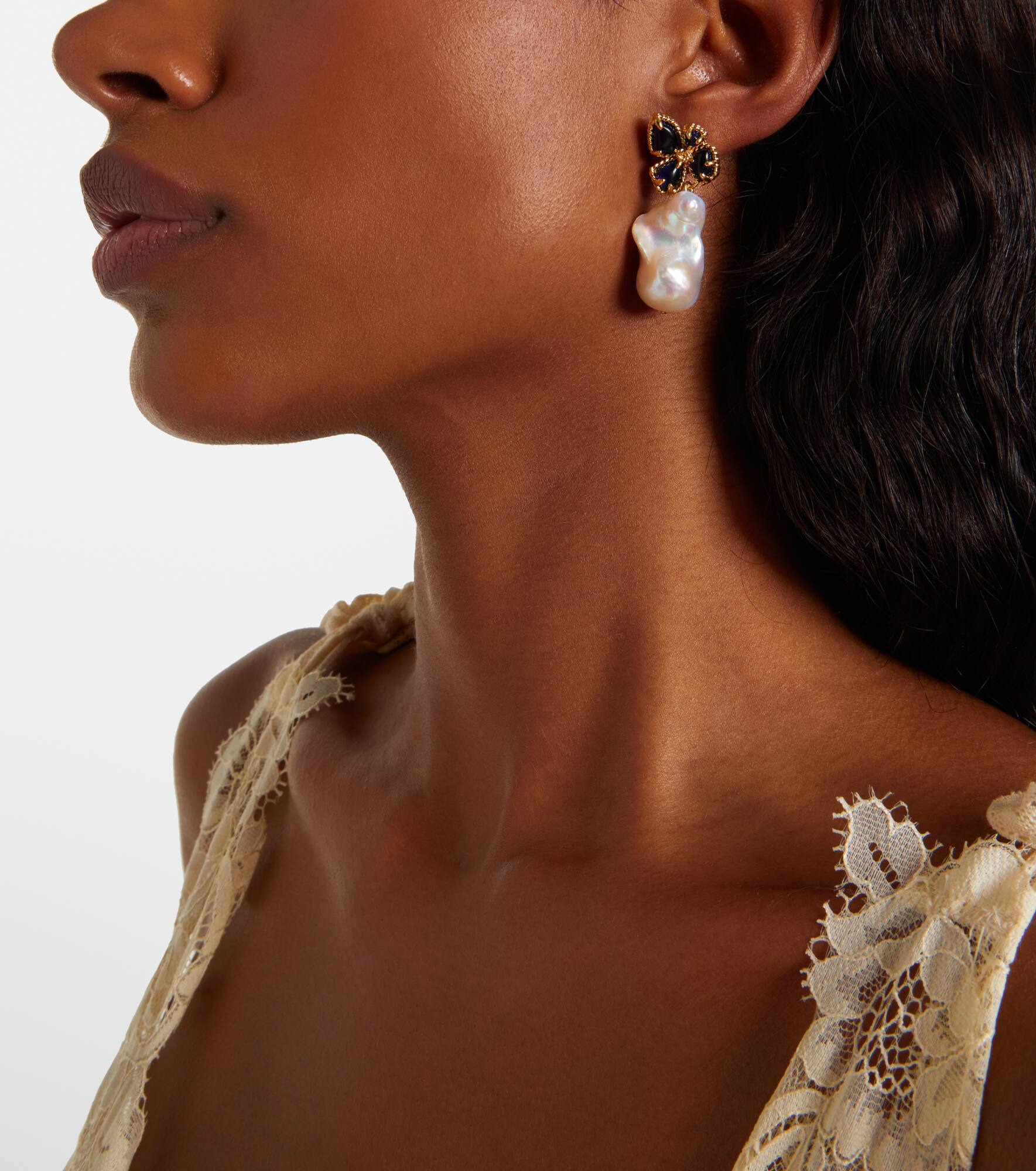 Bloom Baroque pearl drop earrings - 3