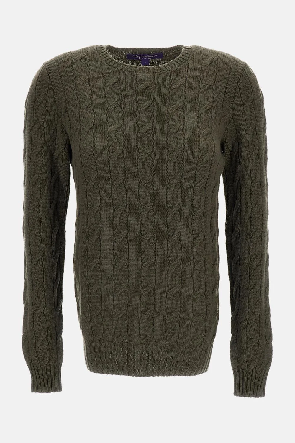 Cable-knit crewneck sweater - 1