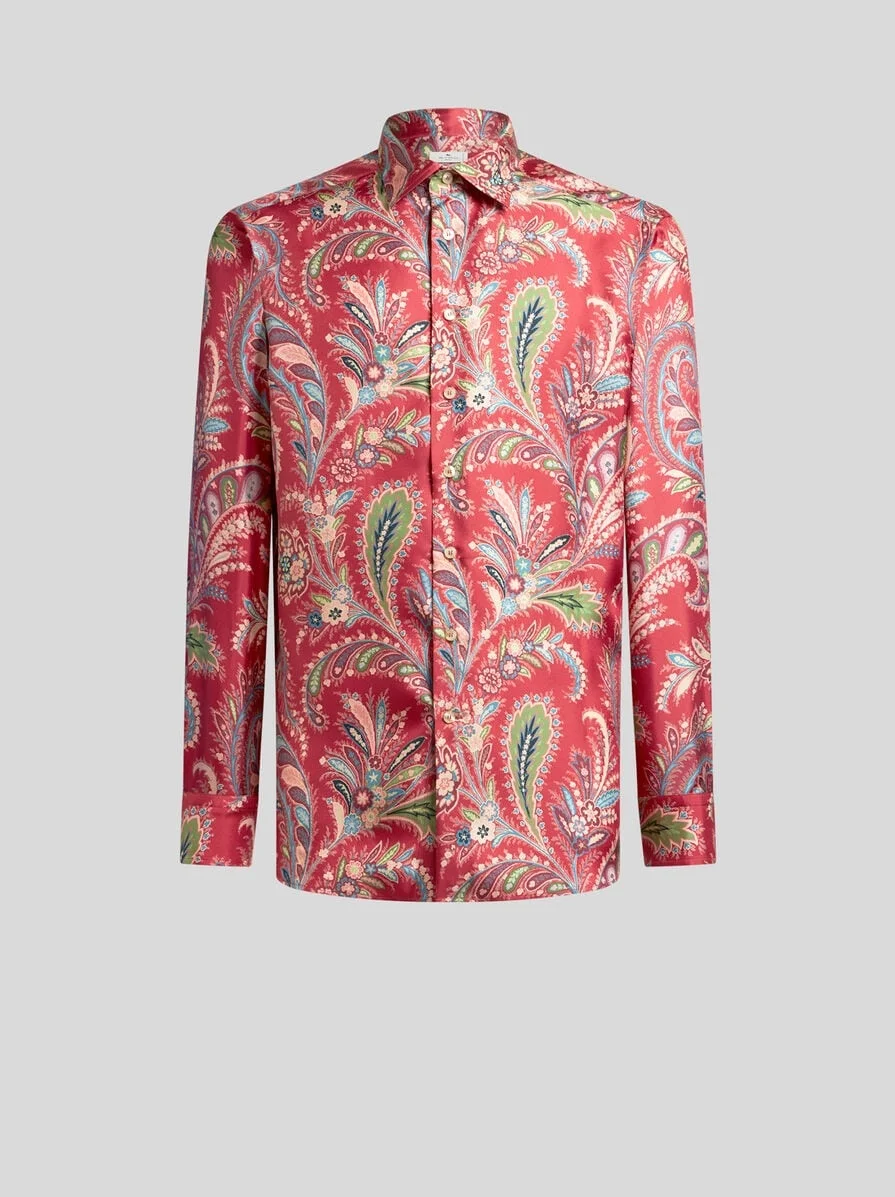SILK SHIRT WITH PAISLEY PRINT - 1