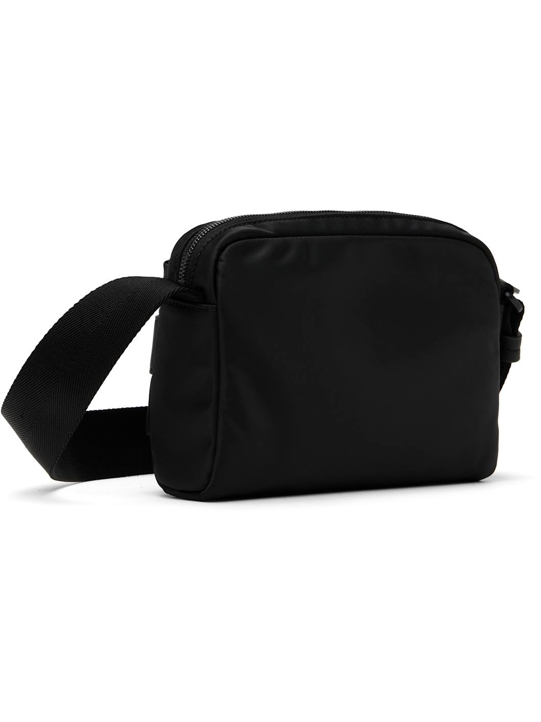 Black Stacked-Logo Twill Crossbody Bag - 3