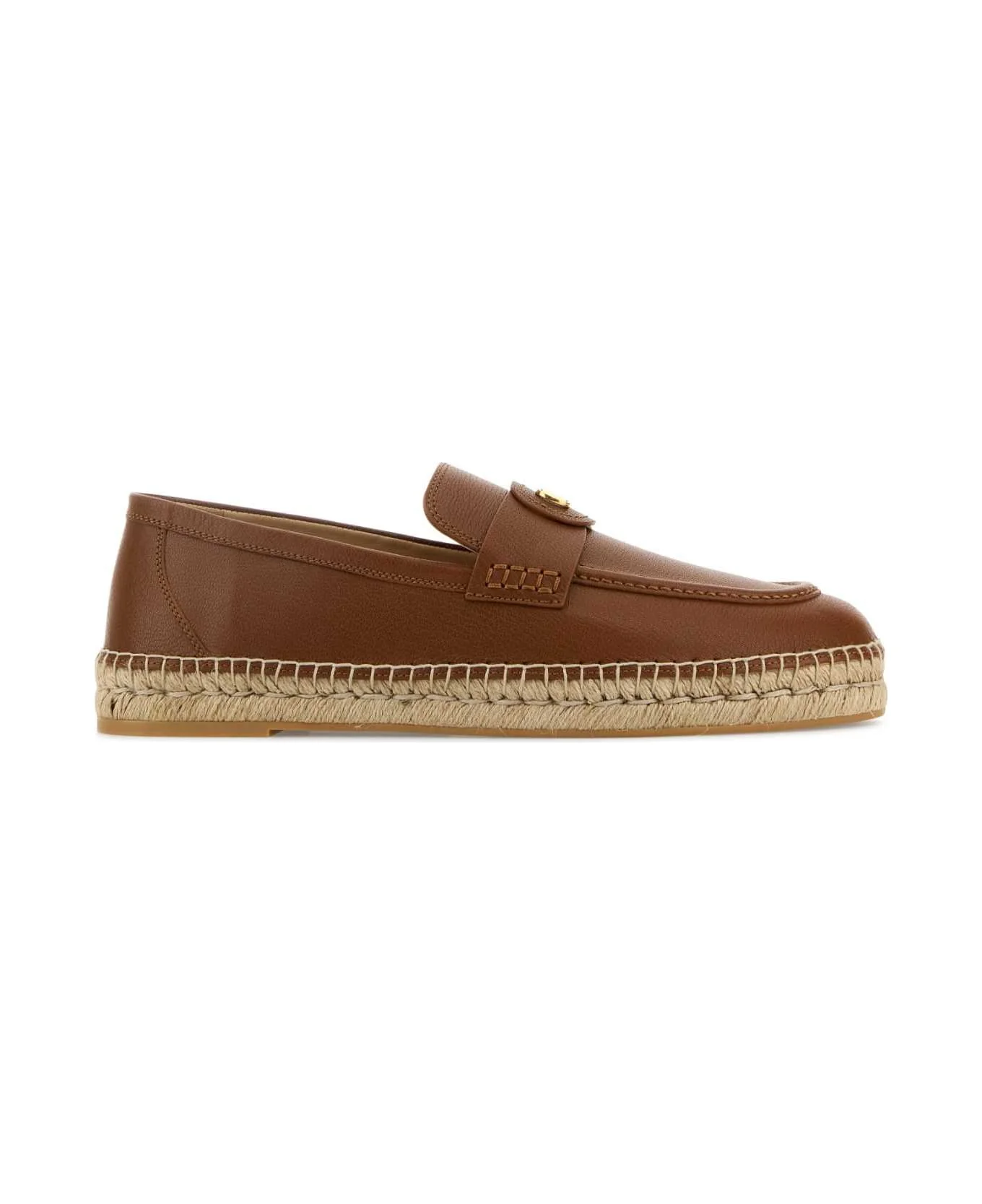 Caramel Leather Vlogo Espadrilles - 1